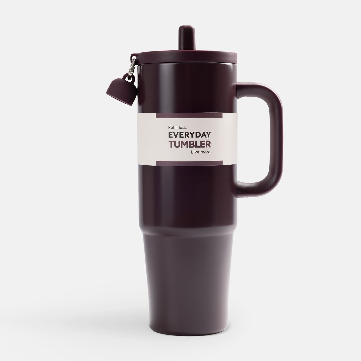 Sentio Παγούρι με Καλαμάκι 900ml Cherry Lacquer