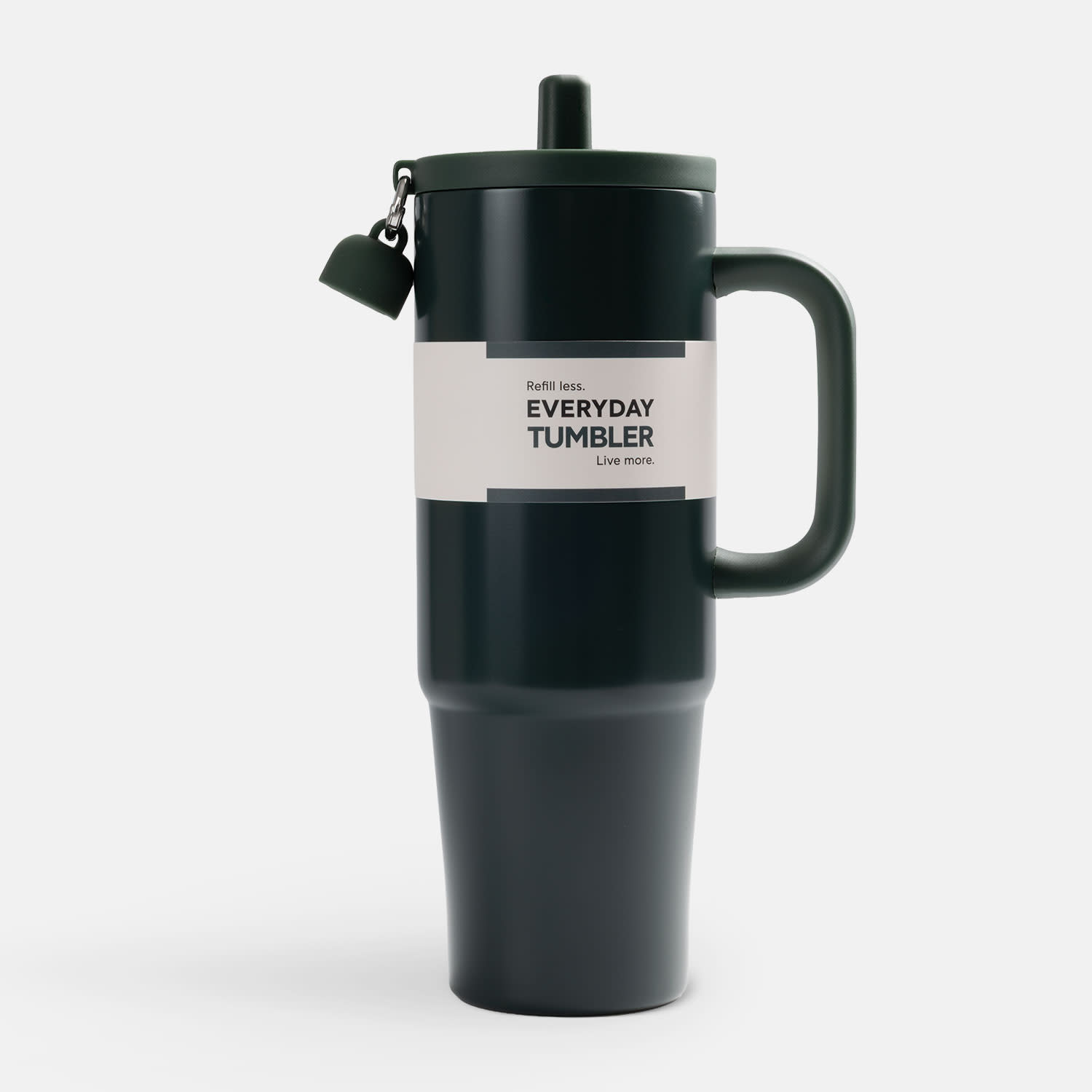 Sentio Παγούρι με Καλαμάκι 900ml Πράσινο