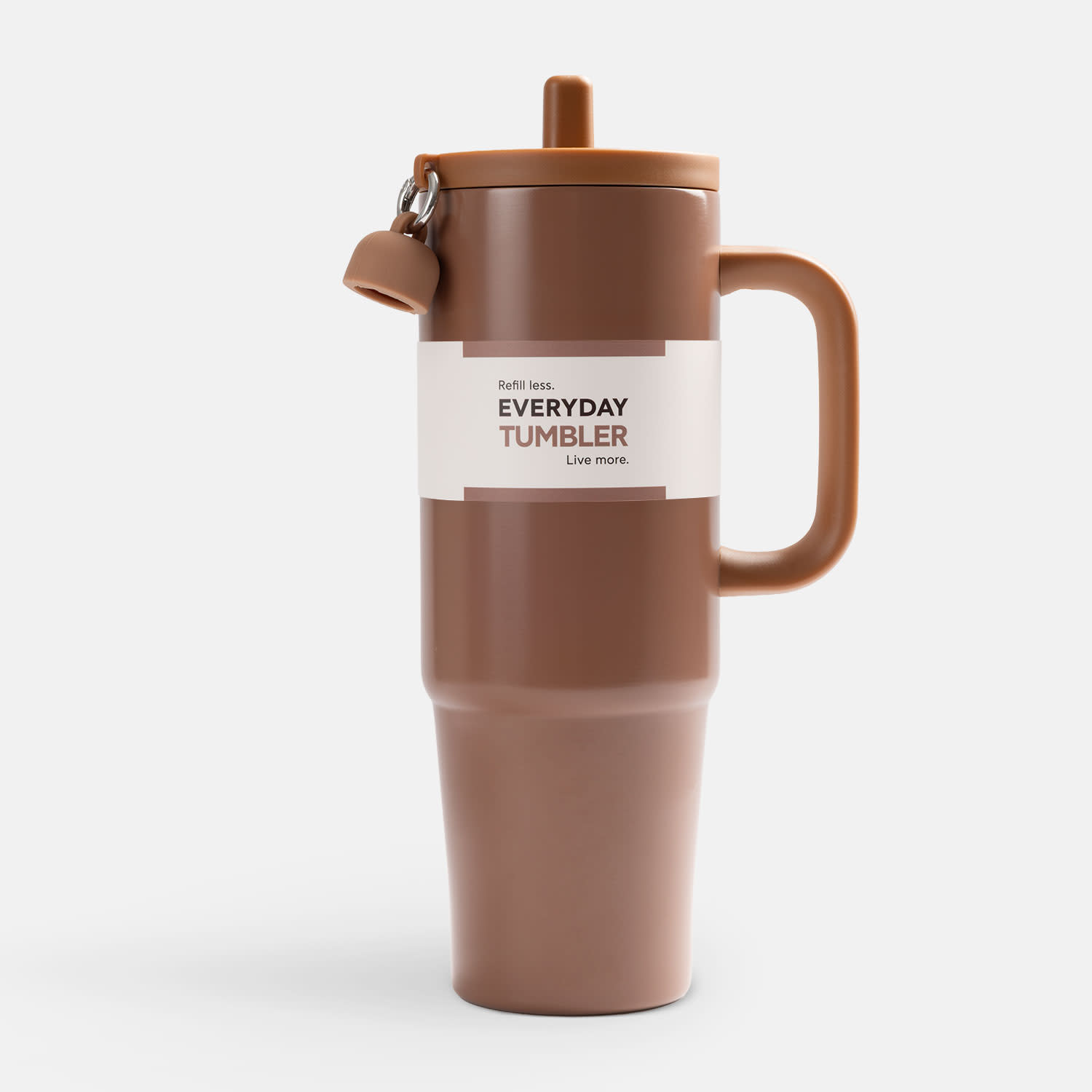 Sentio Παγούρι με Καλαμάκι 900ml Mocha Mousse