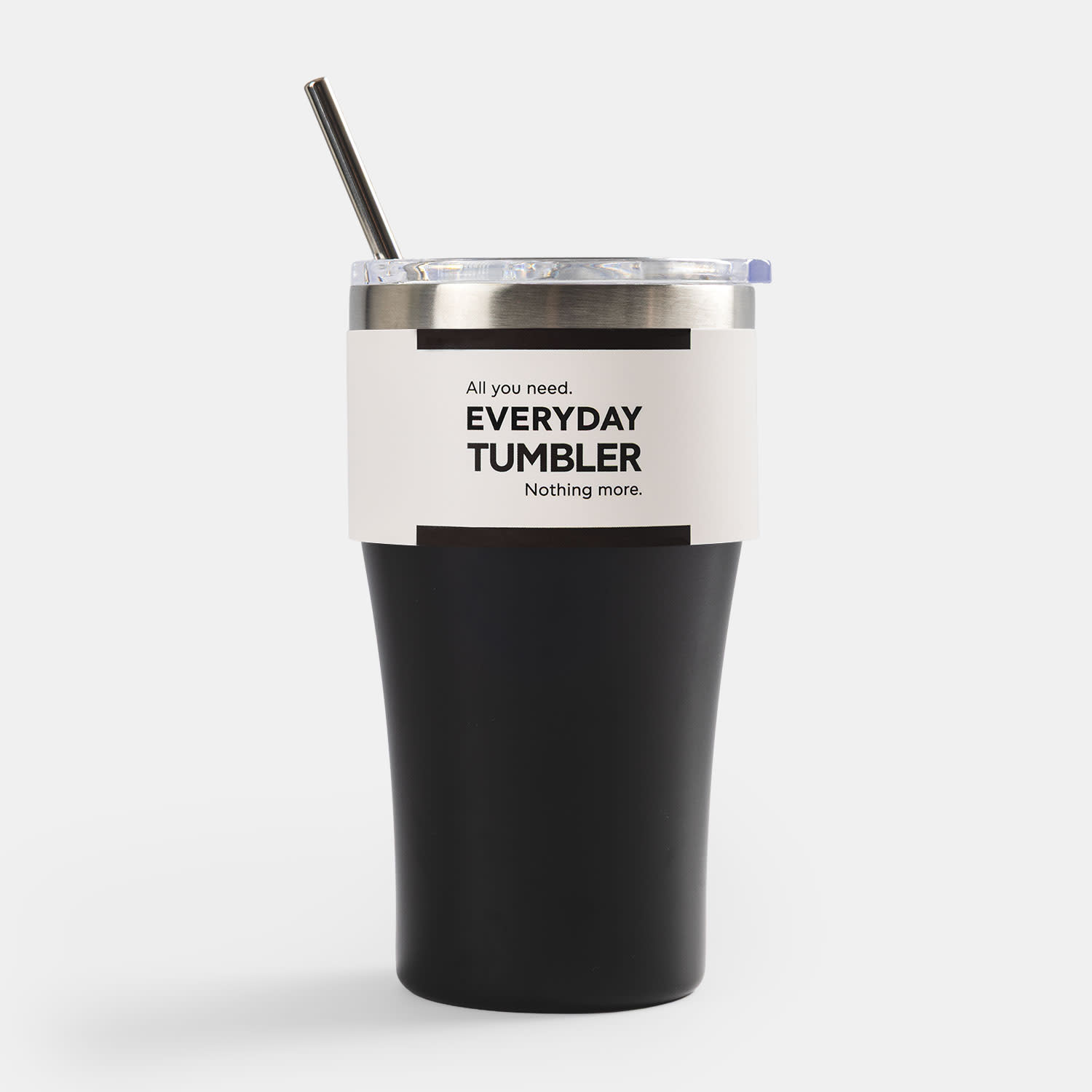 Sentio Κούπα Ταξιδίου με Καλαμάκι 500ml Μάυρο