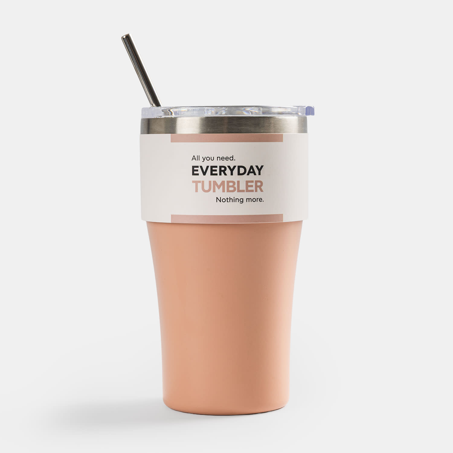 Sentio Κούπα Ταξιδίου με Καλαμάκι 500ml Light Beige