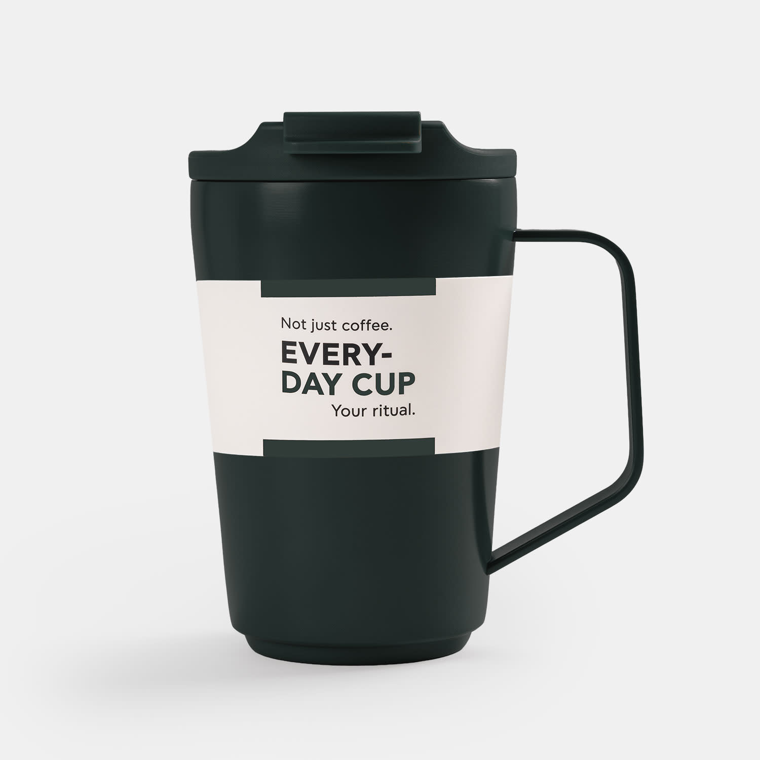 Sentio Κούπα Ταξιδίου με Χερούλι 360ml Πράσινο