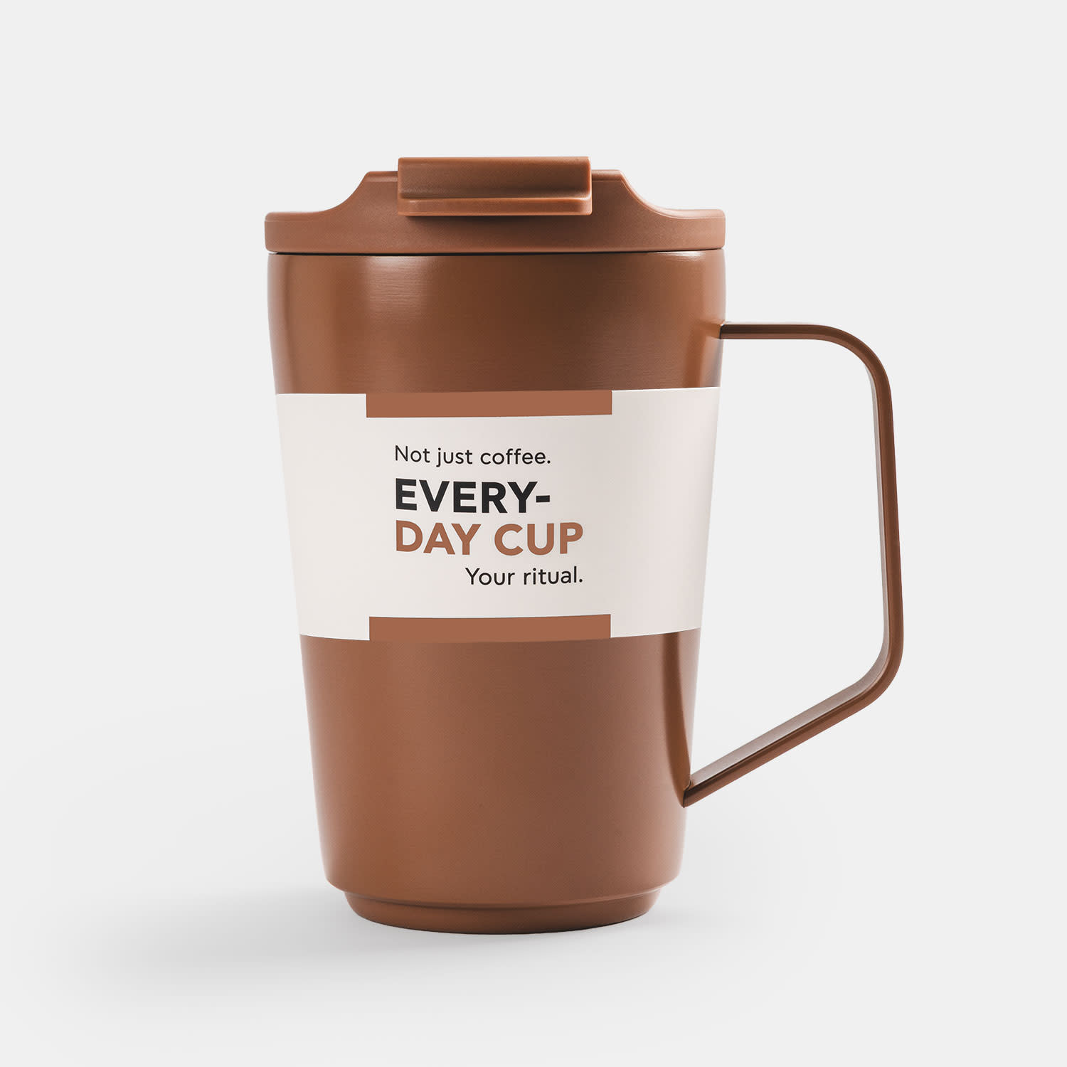 Sentio Κούπα Ταξιδίου με Χερούλι 360ml Mocha Mousse