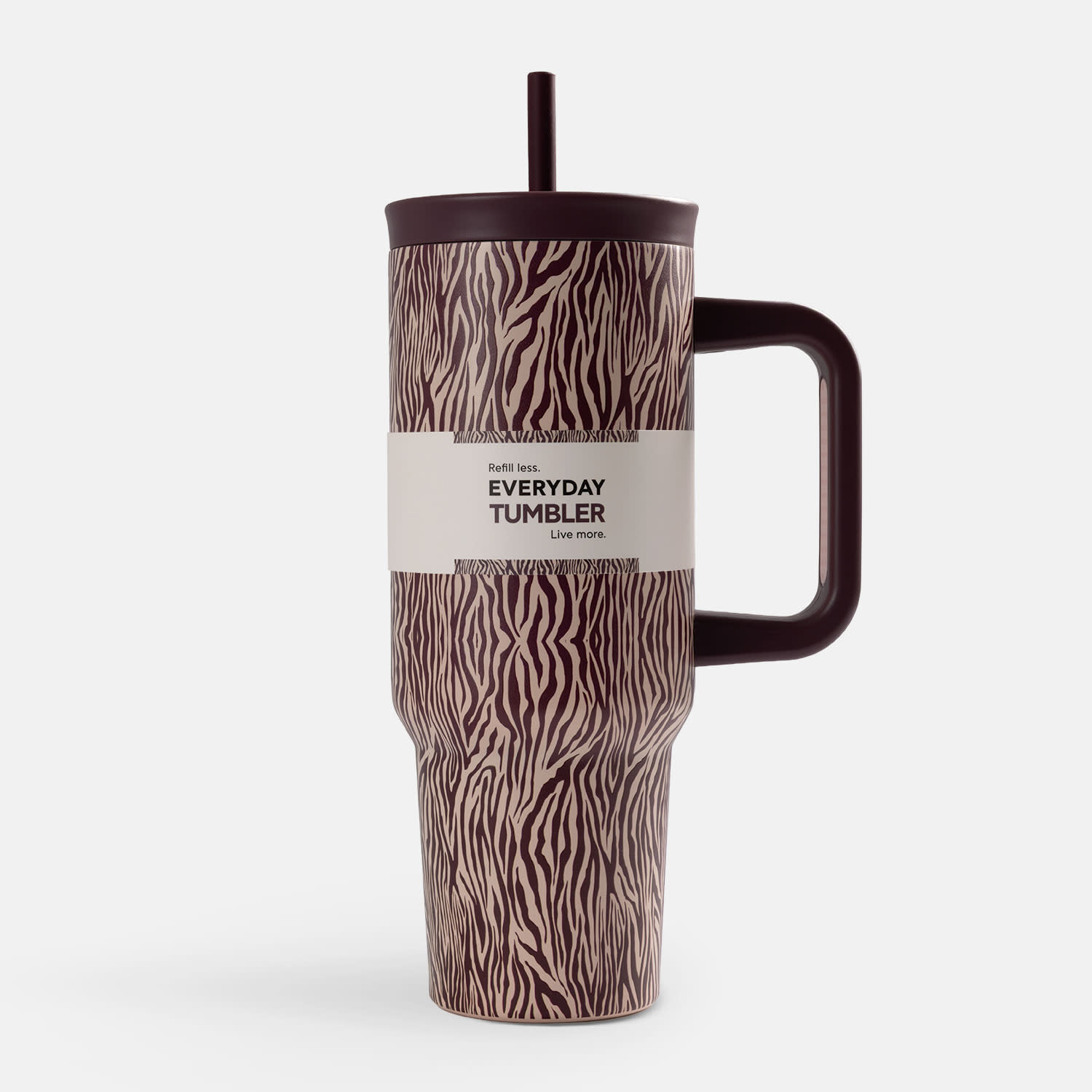 Sentio Παγούρι με Καλαμάκι 1200ml Zebra