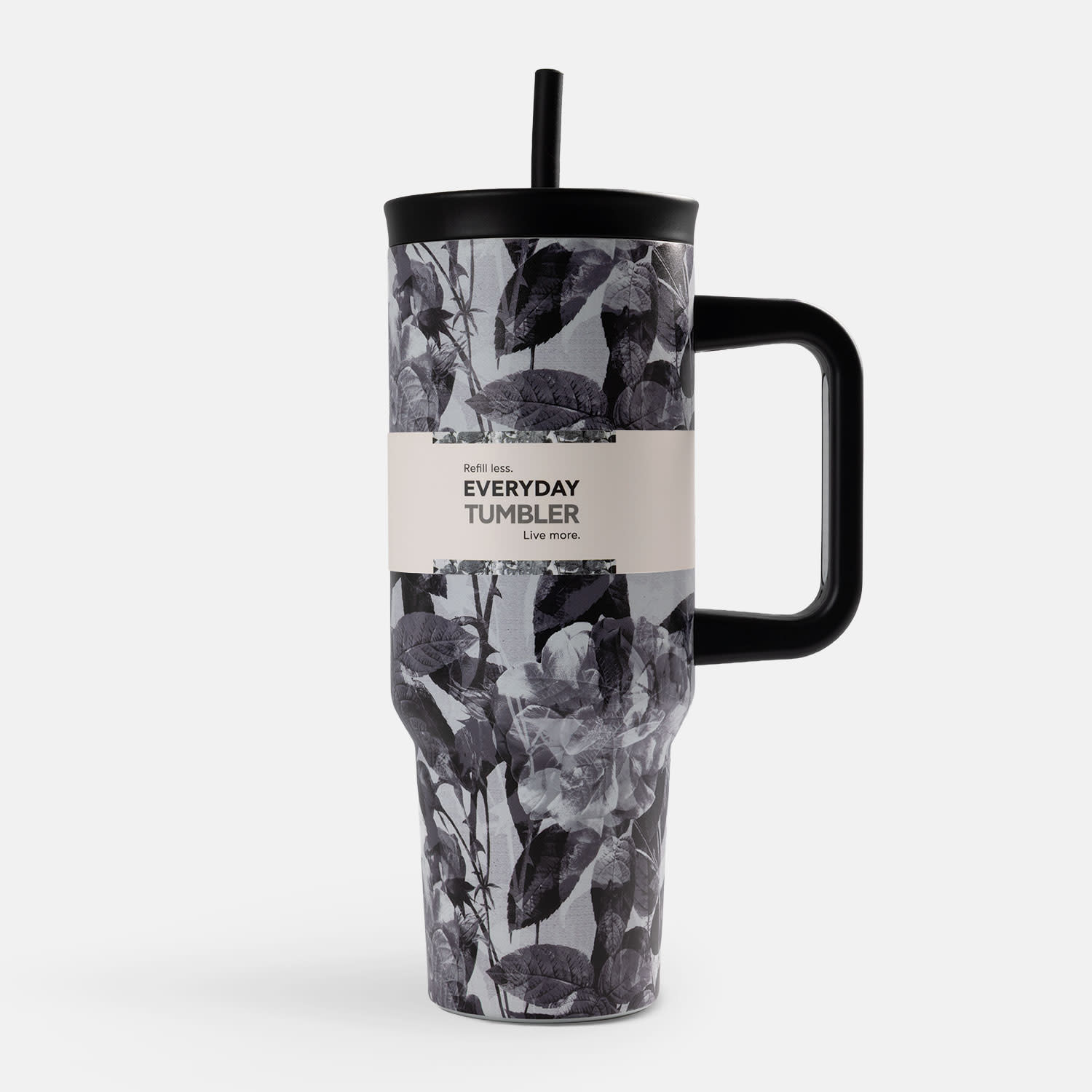 Sentio Παγούρι με Καλαμάκι 1200ml Gothic Roses