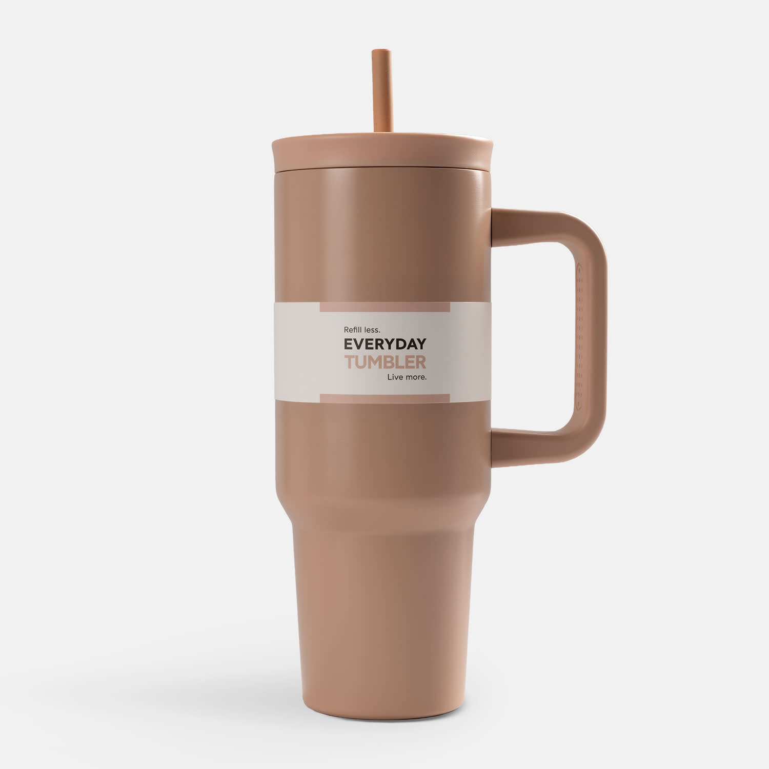 Κάνε κλικ για να δεις την εικόνα 1 του Sentio Παγούρι με Καλαμάκι 1200ml Light Beige