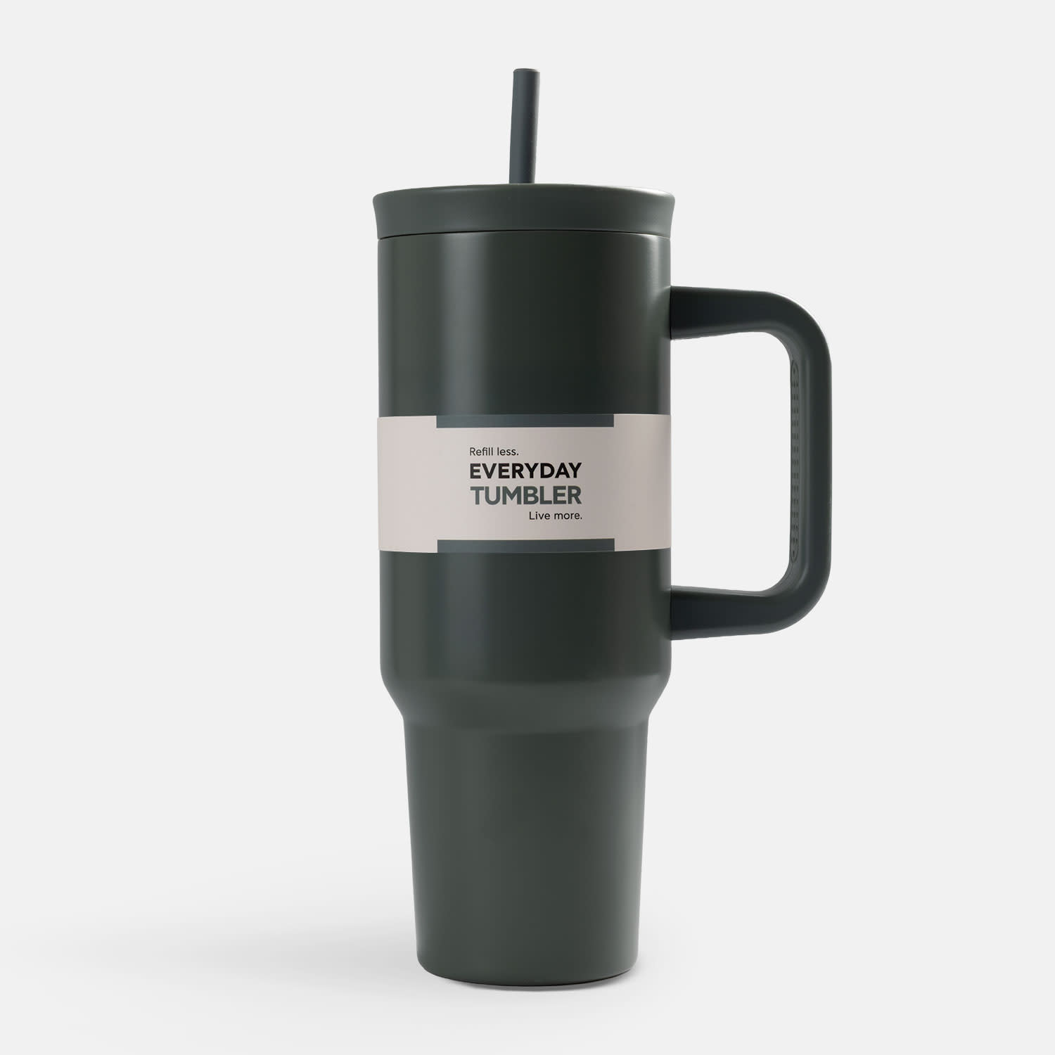 Sentio Παγούρι με Καλαμάκι 900ml Παστέλ Πράσινο