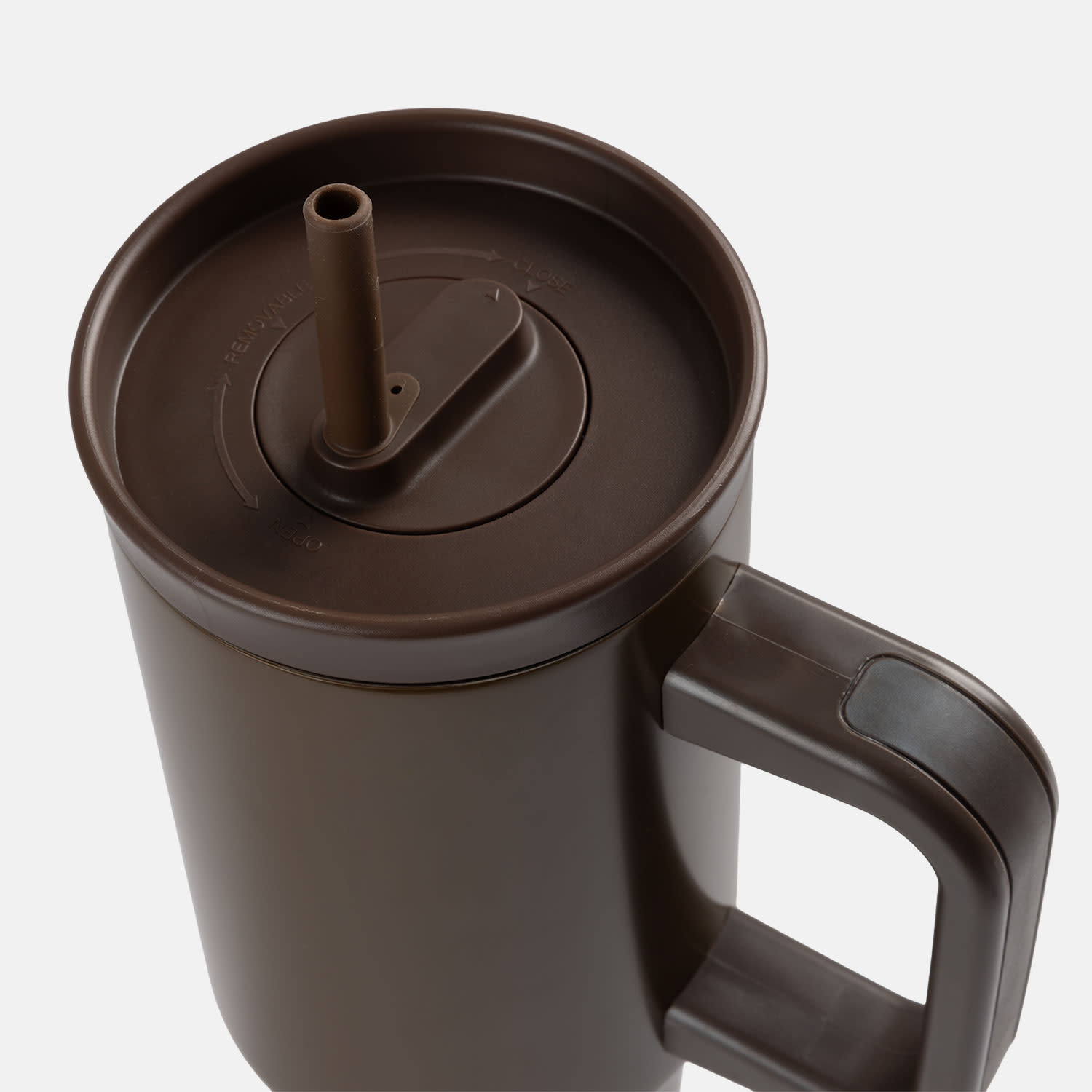 Εικόνα 3 του Sentio Παγούρι με Καλαμάκι 1200ml Καφέ