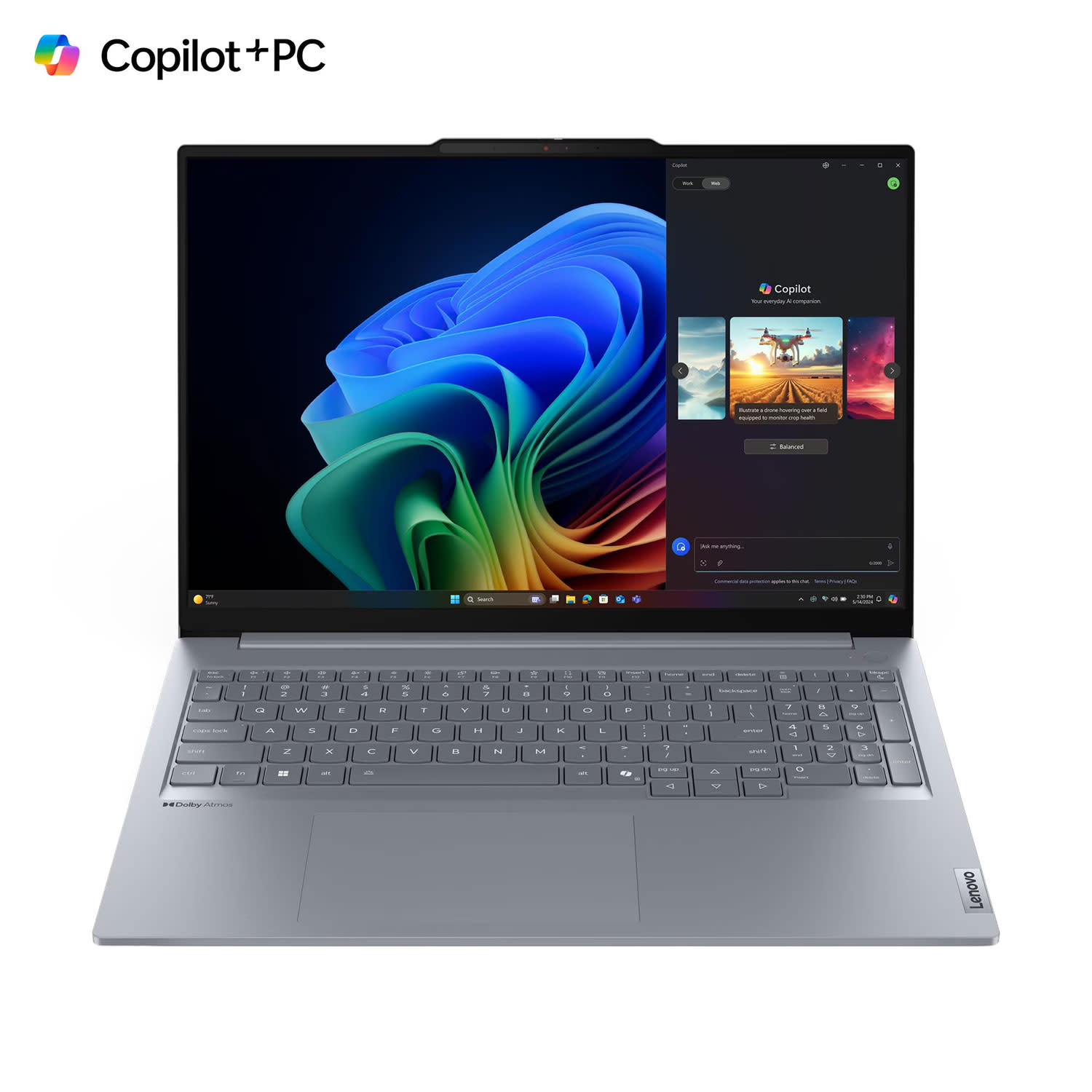 Εικόνα 1 του Lenovo ThinkBook 16 G7 Laptop 16" WUXGA IPS (Snapdragon X Plus X1P-42-100/32 GB/1 TB/Adreno/Windows 11 Pro)