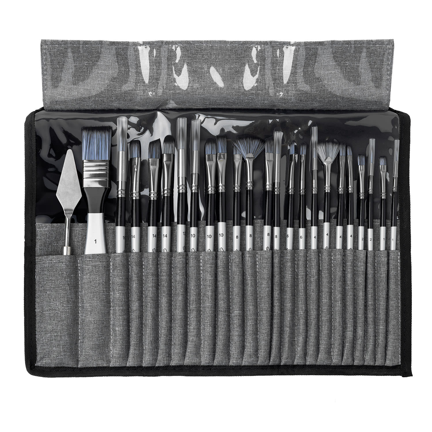 SentioArt Σετ Πινέλα & Σπάτουλα Ζωγραφικής 24τεμ.