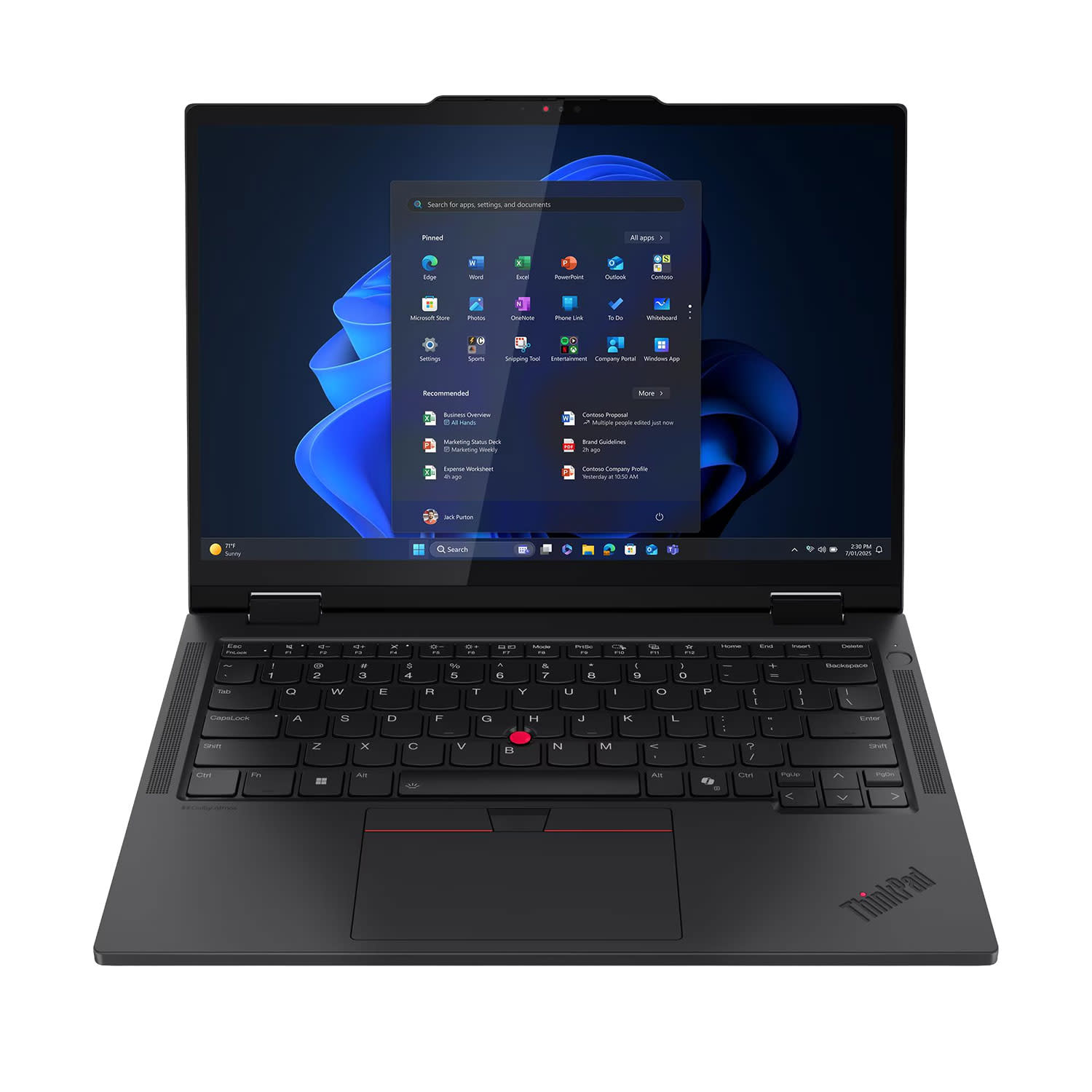 Lenovo T14s 2 in 1 ThinkPad Laptop 14" IPS (Core Ultra 7 255U/32 GB/512 GB/Intel Graphics/Windows 11 Pro)