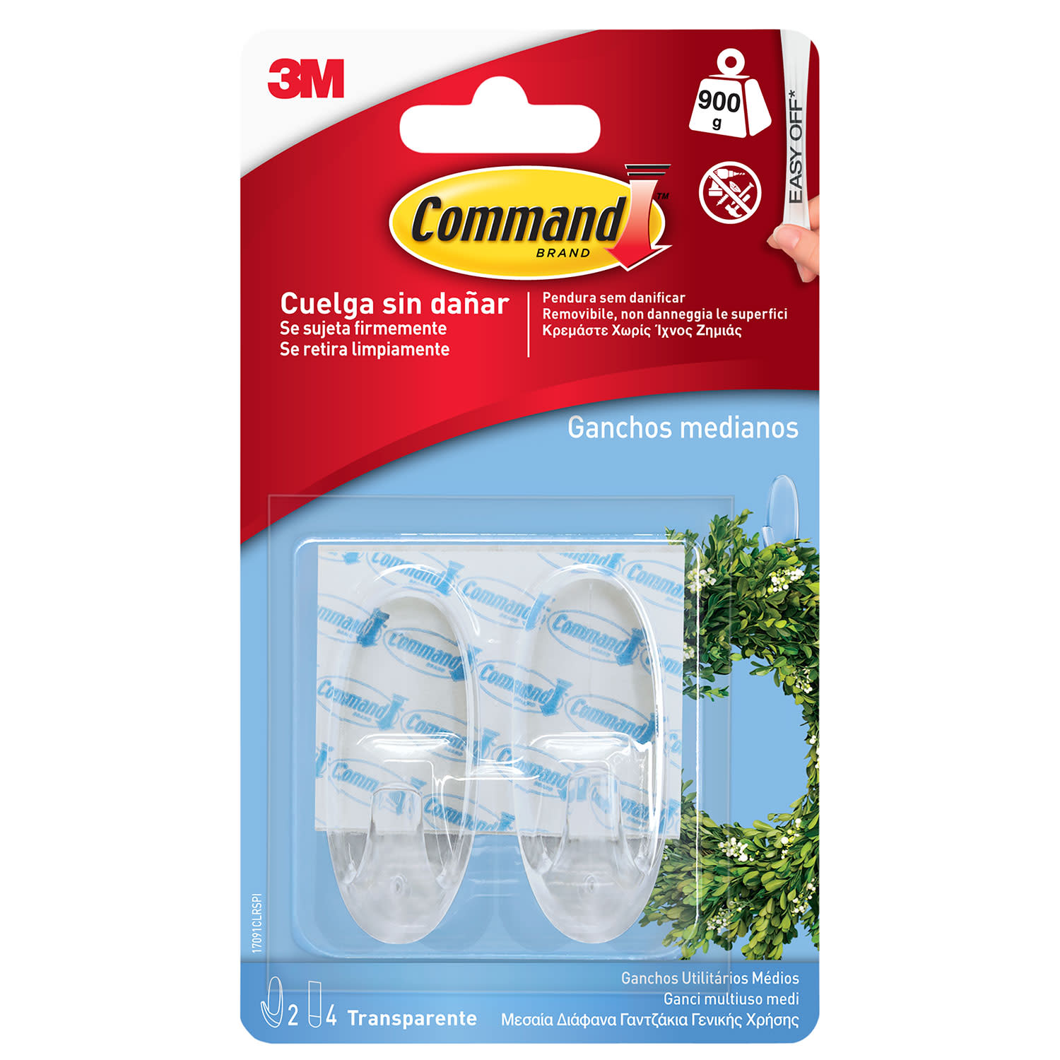 Εικόνα 1 του Command Γαντζάκι Mεσαίου Μεγέθους Διαφανές