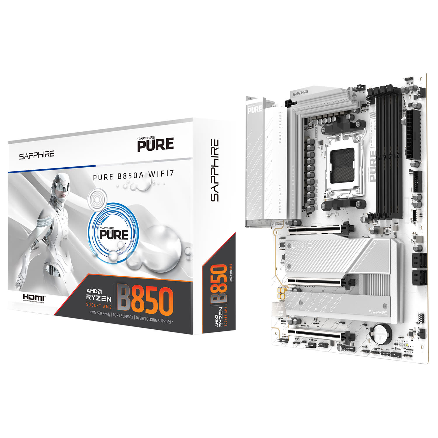 Κάνε κλικ για να δεις την εικόνα 2 του Sapphire Motherboard B850A Pure WIFI7 (Β850/AM5/DDR5)