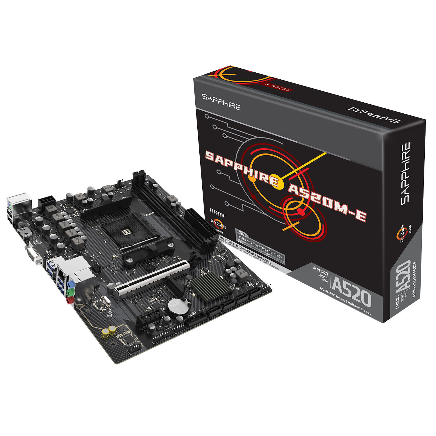 Sapphire Motherboard A520M E (A520/AM4/DDR4)