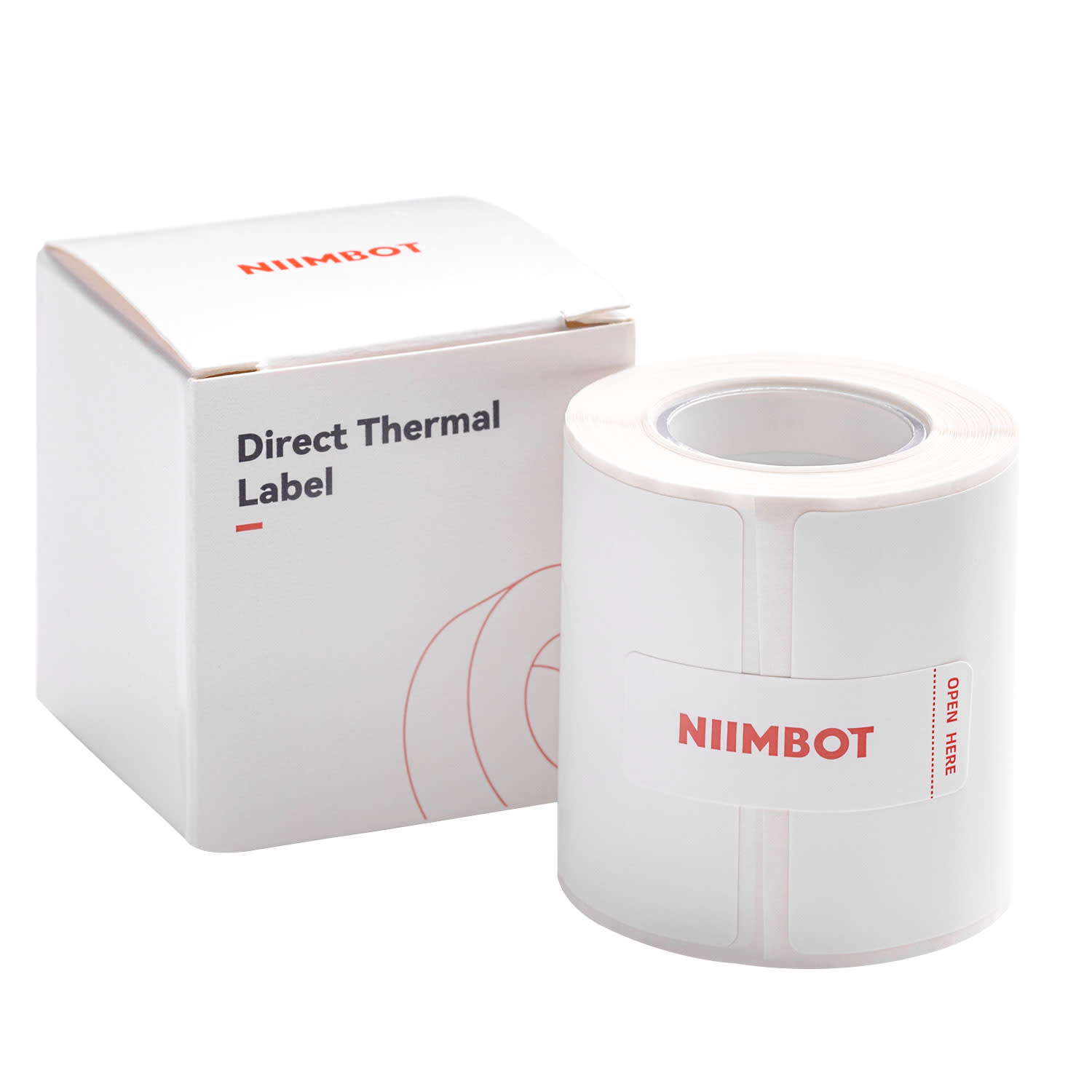Niimbot Λευκές Αυτοκόλλητες Ετικέτες 50x30mm 230τεμ. Μαύρο/Κόκκινο
