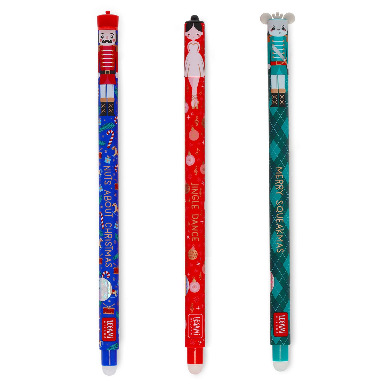 Εικόνα 1 του Legami Σετ Gel Στυλό Erasable 3τεμ. Πάχος Μύτης 0.7mm X-Mas