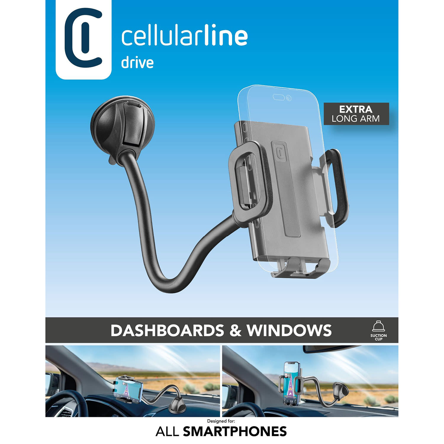 Κάνε κλικ για να δεις την εικόνα 4 του Cellularline Cellurline Βάση Κινητού για Ταμπλό Μαύρη