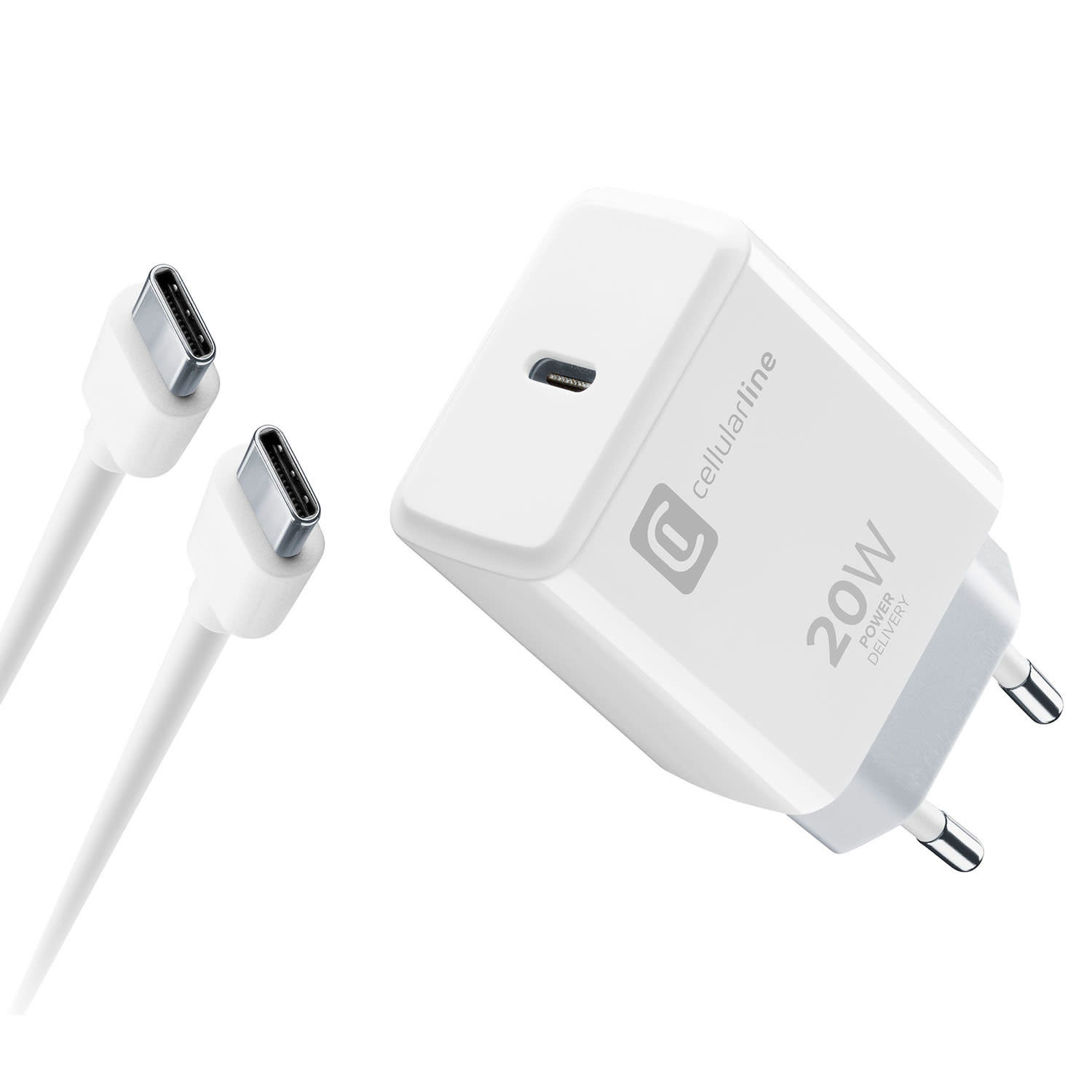 Εικόνα 1 του Cellularline Φορτιστής PD 1 Θέσης 20W Λευκό Με Καλώδιο