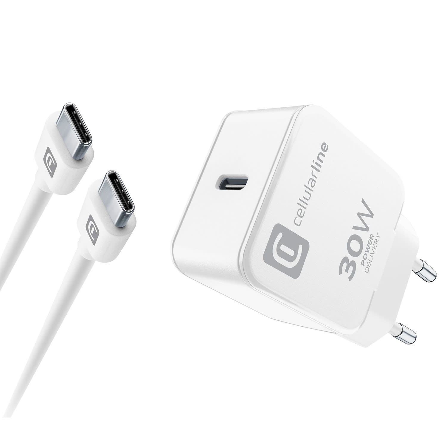 Εικόνα 1 του Cellularline Φορτιστής PD 1 Θέσης 30W Λευκό Με Καλώδιο