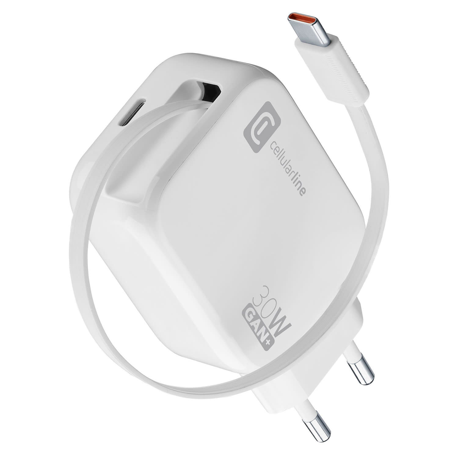 Εικόνα 1 του Cellularline Φορτιστής GaN+ 2 Θέσεων 30W Λευκό Με Καλώδιο