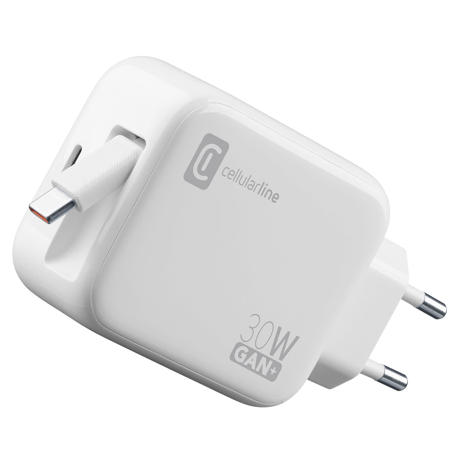 Εικόνα 3 του Cellularline Φορτιστής GaN+ 2 Θέσεων 30W Λευκό Με Καλώδιο