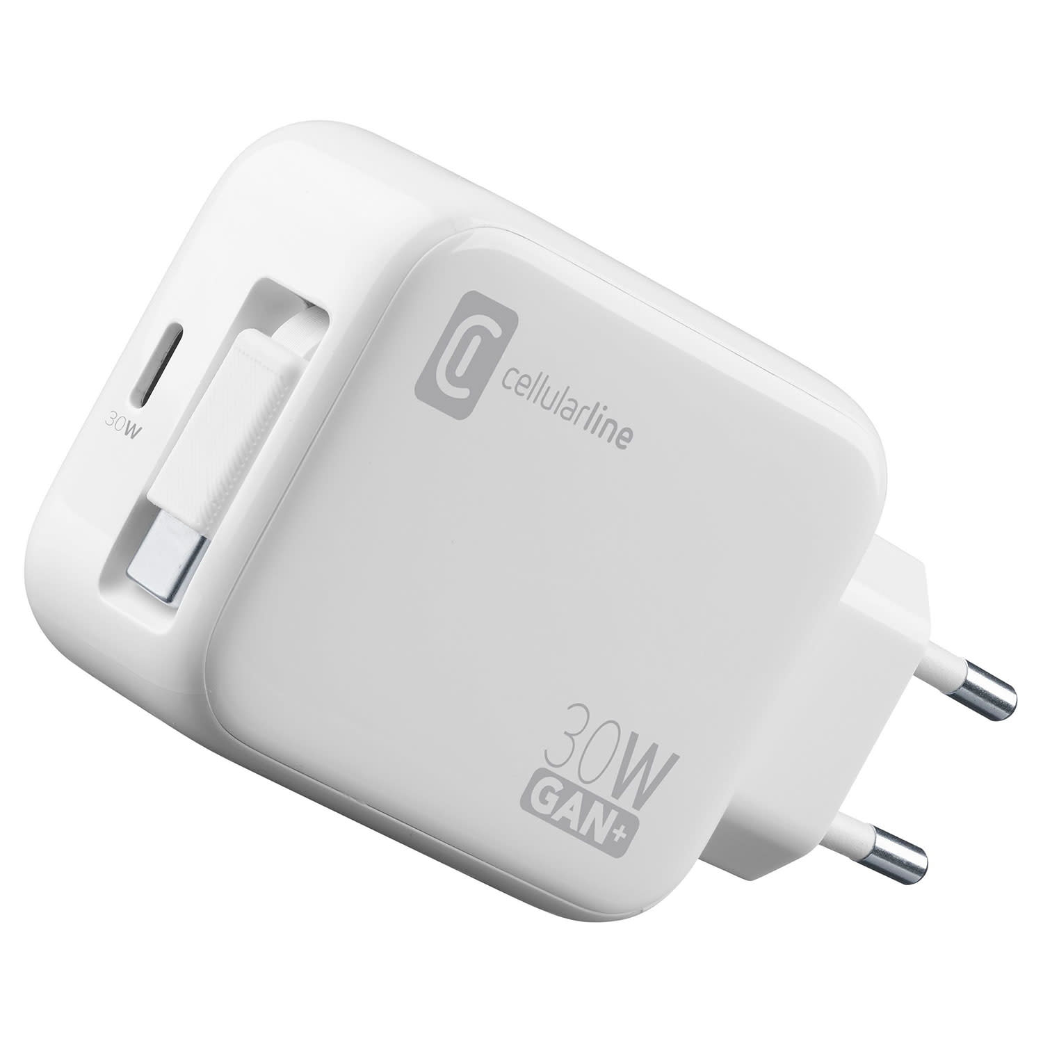 Εικόνα 4 του Cellularline Φορτιστής GaN+ 2 Θέσεων 30W Λευκό Με Καλώδιο