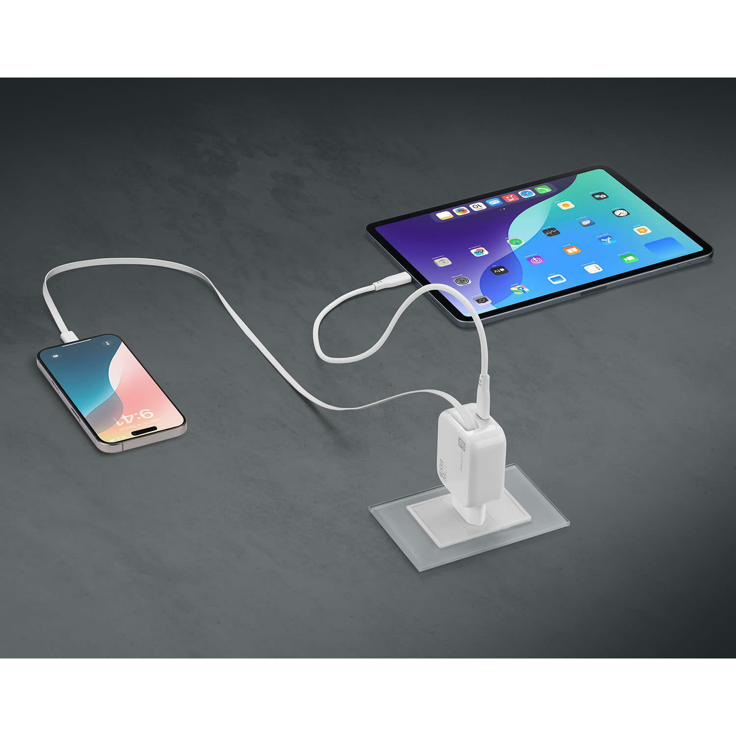 Εικόνα 10 του Cellularline Φορτιστής GaN+ 2 Θέσεων 30W Λευκό Με Καλώδιο