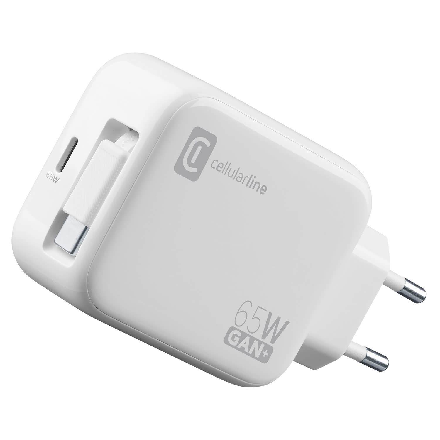 Εικόνα 4 του Cellularline Φορτιστής GaN+ 2 Θέσεων 65W Λευκό Με Καλώδιο