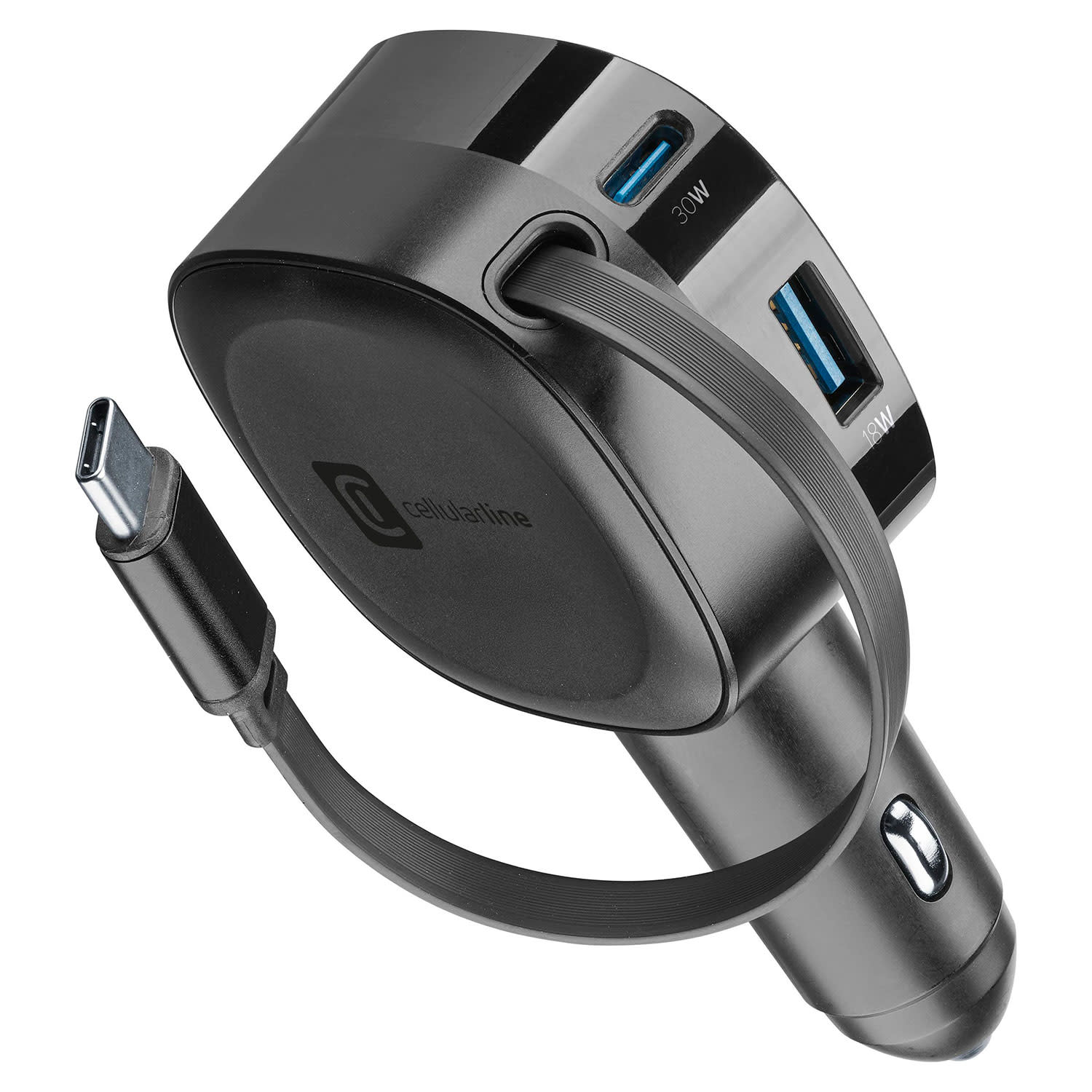 Εικόνα 3 του Cellularline Φορτιστής Αυτοκινήτου PD 2 Θέσεων 60W Μαύρο Με Καλώδιο