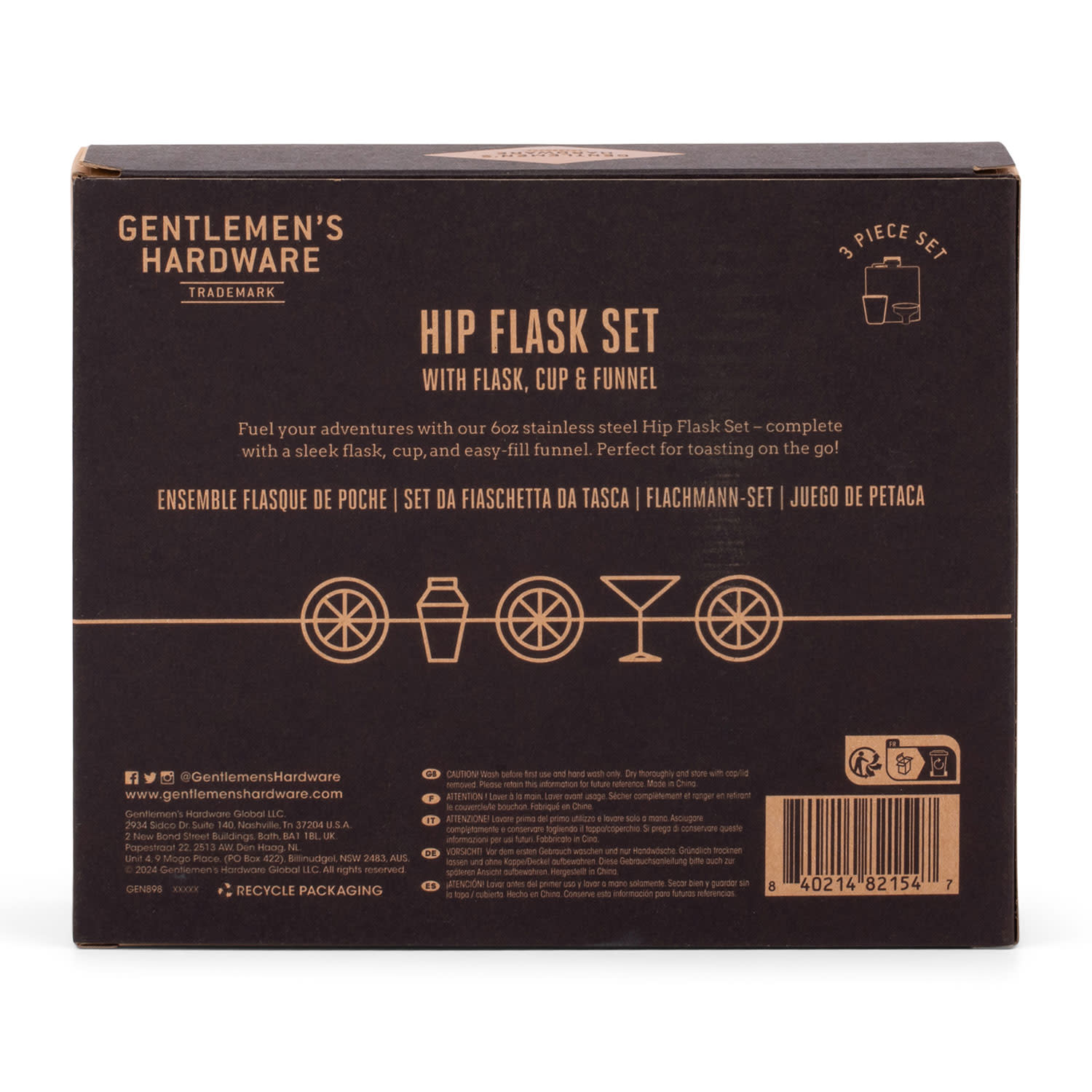 Εικόνα 3 του Gentlemen's Hardware Σετ Hip Flask