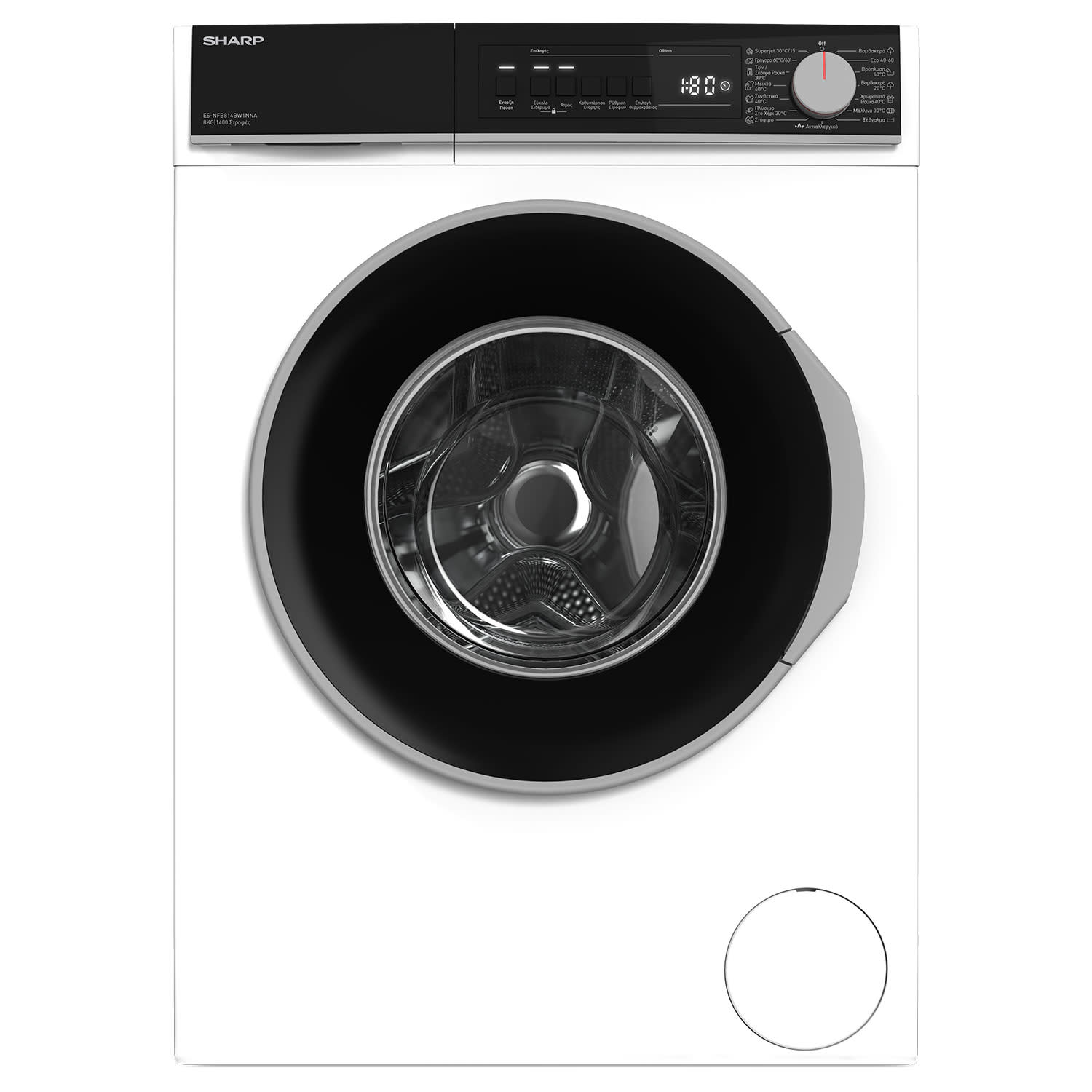 Εικόνα 1 του Sharp ES-NFB814BW1NNA-GR Πλυντήριο Ρούχων 8,00 kg