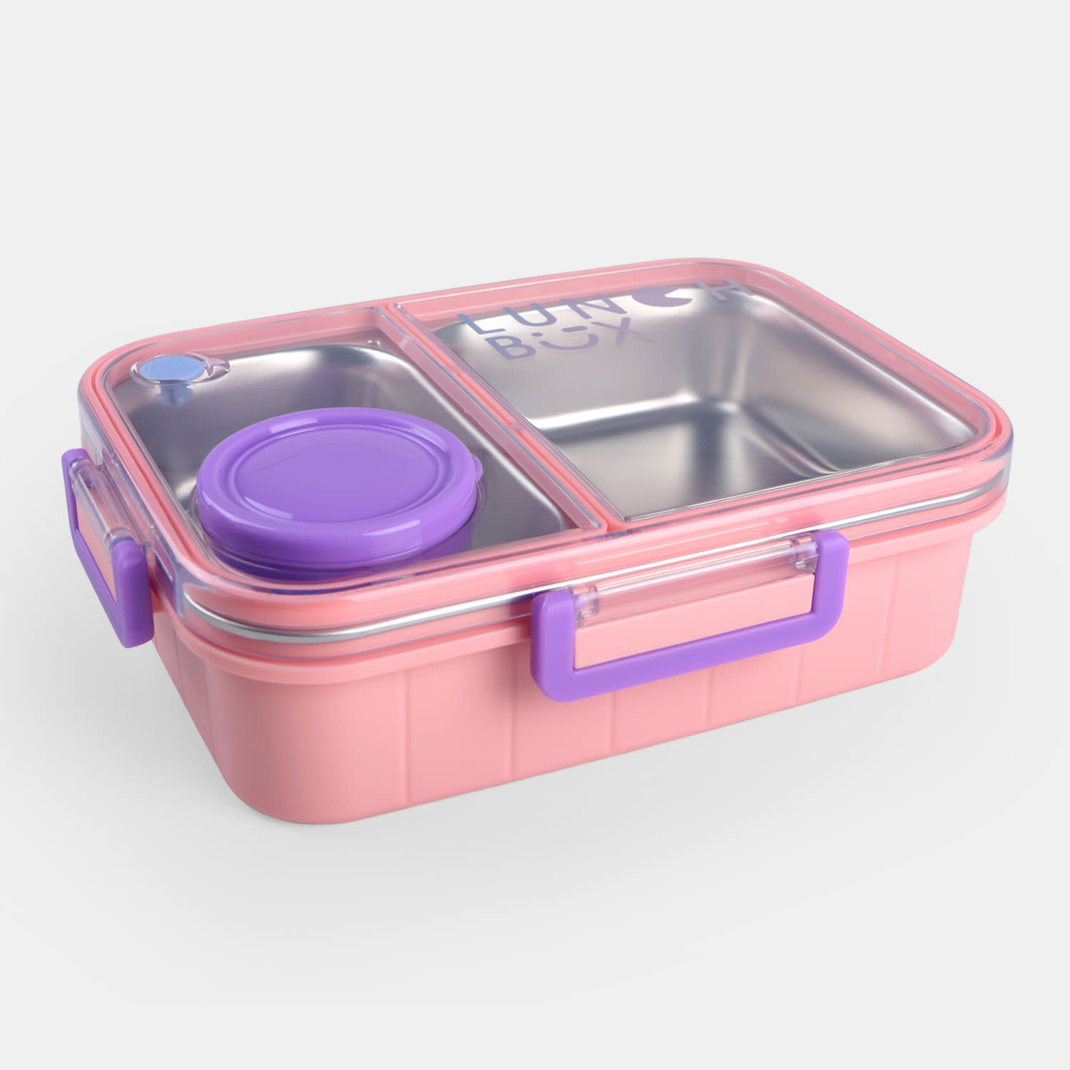 Sentio Δοχείο Φαγητού με 2 χωρίσματα 800ml & 80ml Ροζ