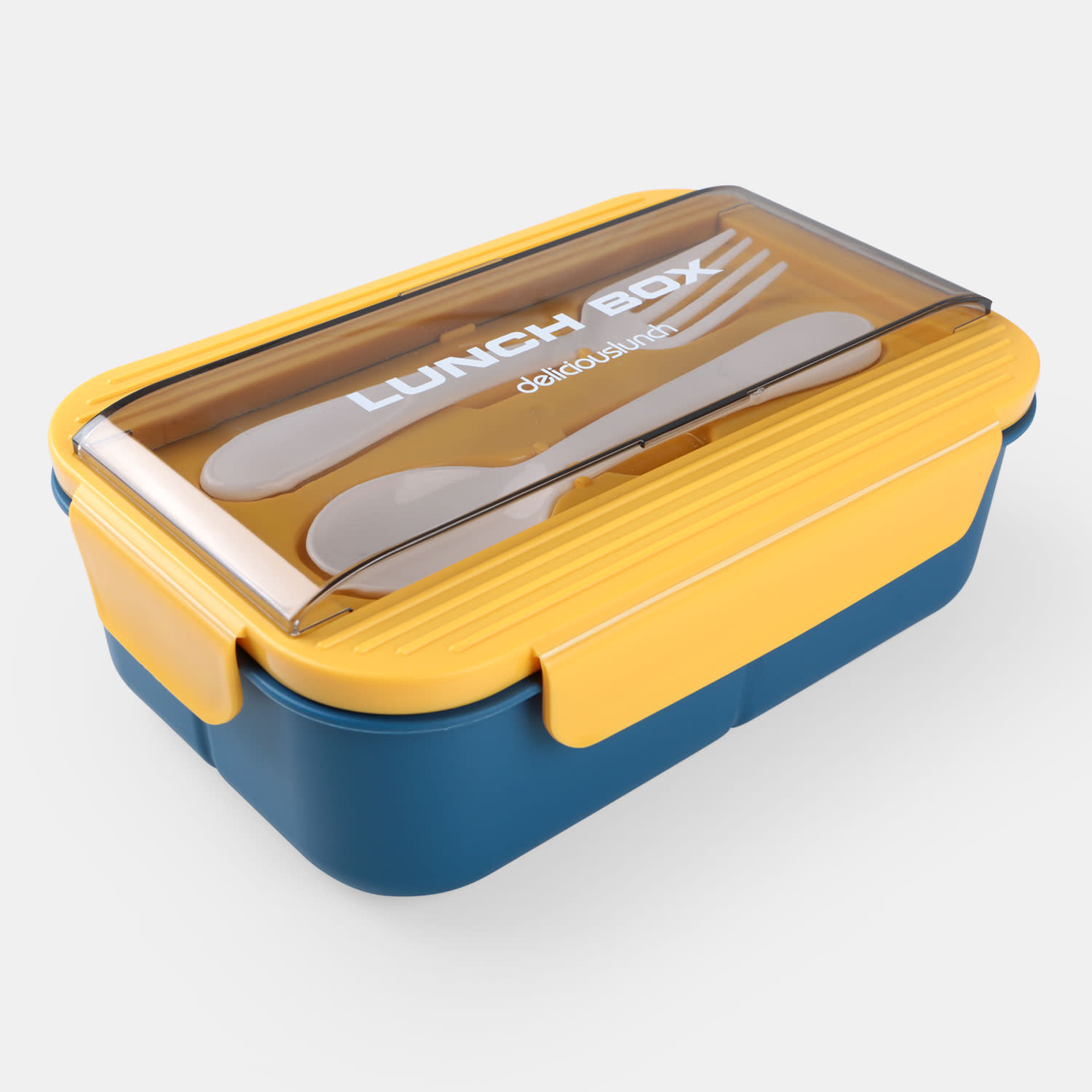 Sentio Δοχείο Φαγητού με 3 χωρίσματα 1200ml Μπλε-Κίτρινο