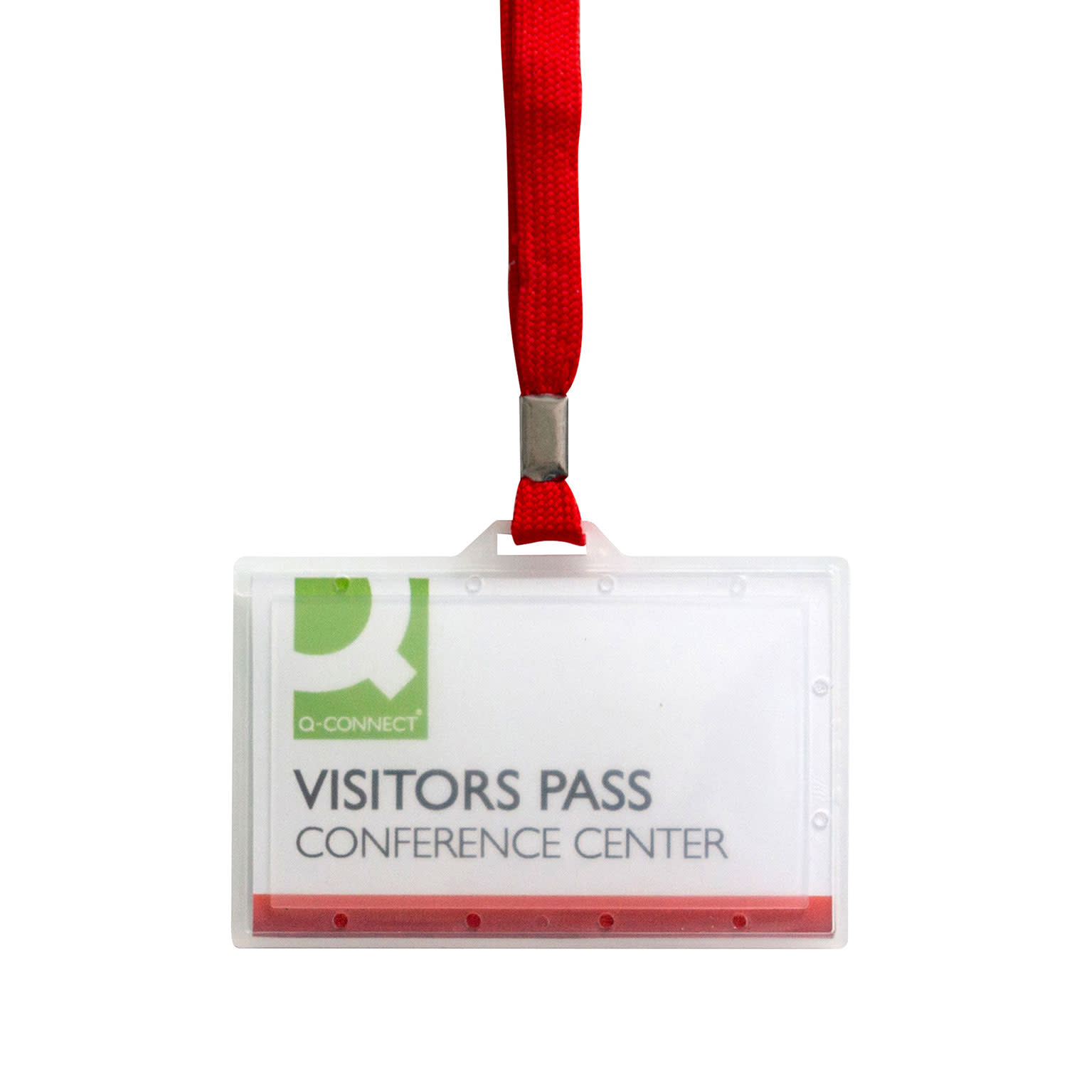 Q-Connect Ετικέτα Ονόματος με Περιλαίμιο Κόκκινο 94x60