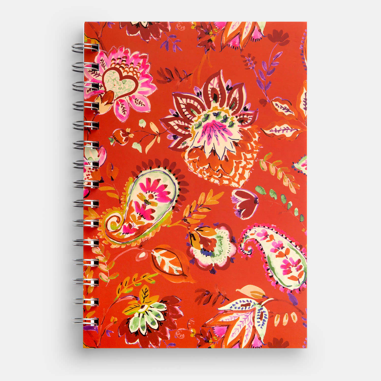 Sentio Σημειωματάριο Σπιράλ Paisley Orange A5
