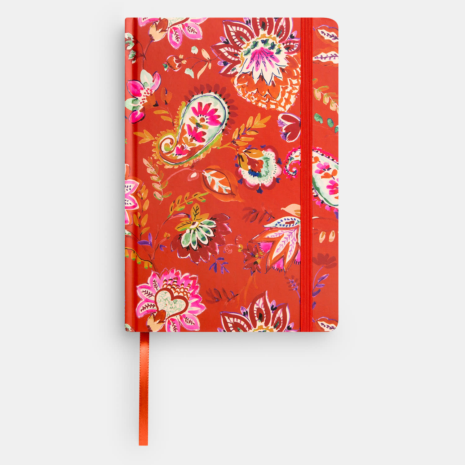 Sentio Σημειωματάριο με Σκληρό Εξώφυλλο Paisley Orange A5
