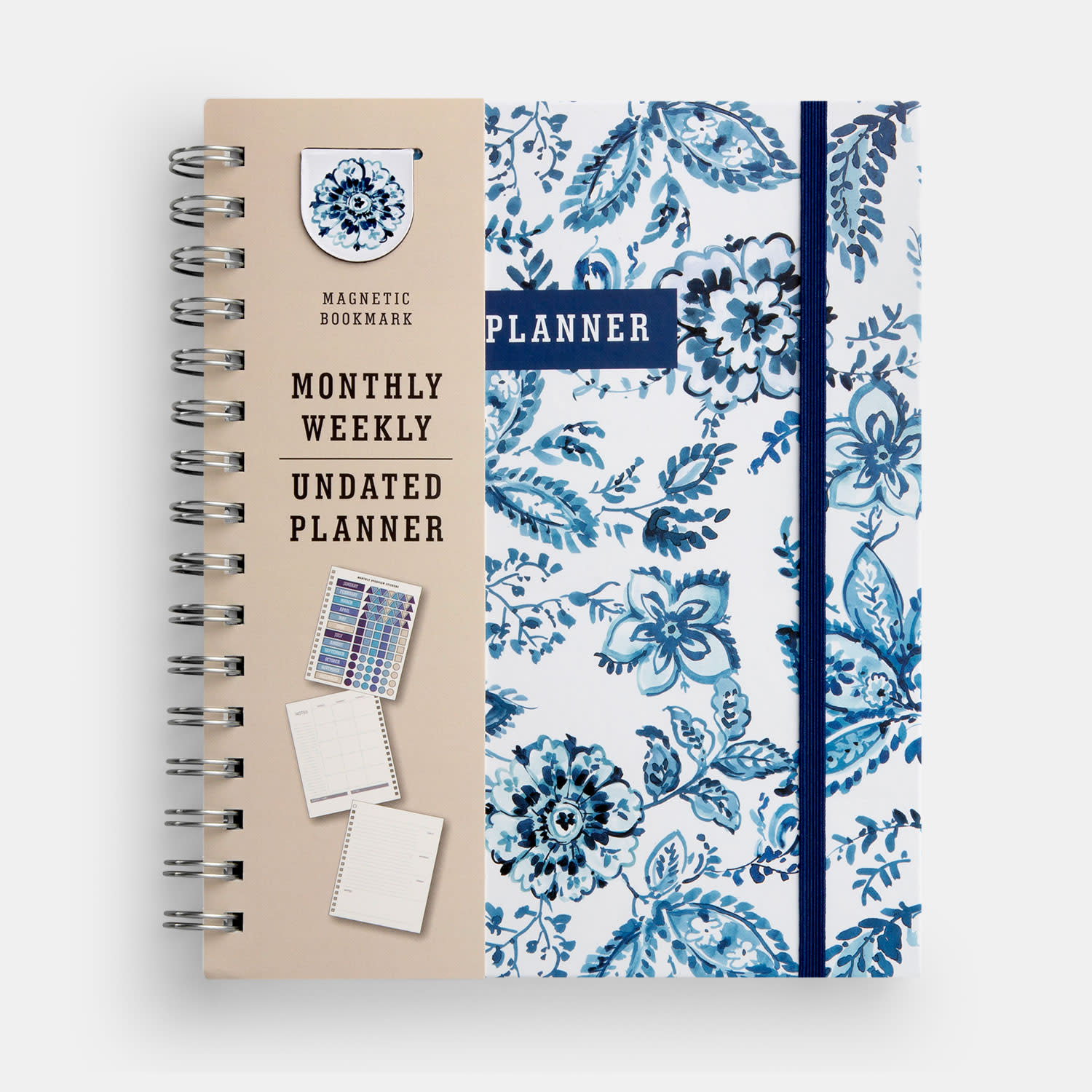 Sentio Σπιράλ Planner με Σελιδοδείκτη Indigo White