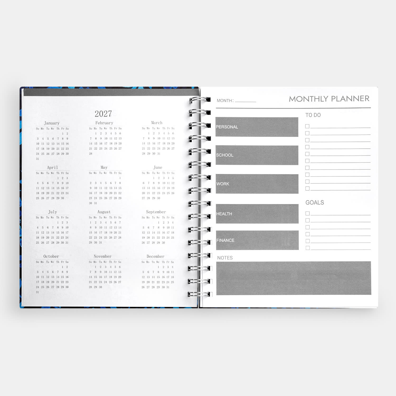 Εικόνα 3 του Sentio Σπιράλ Planner με Σελιδοδείκτη Indigo Dark