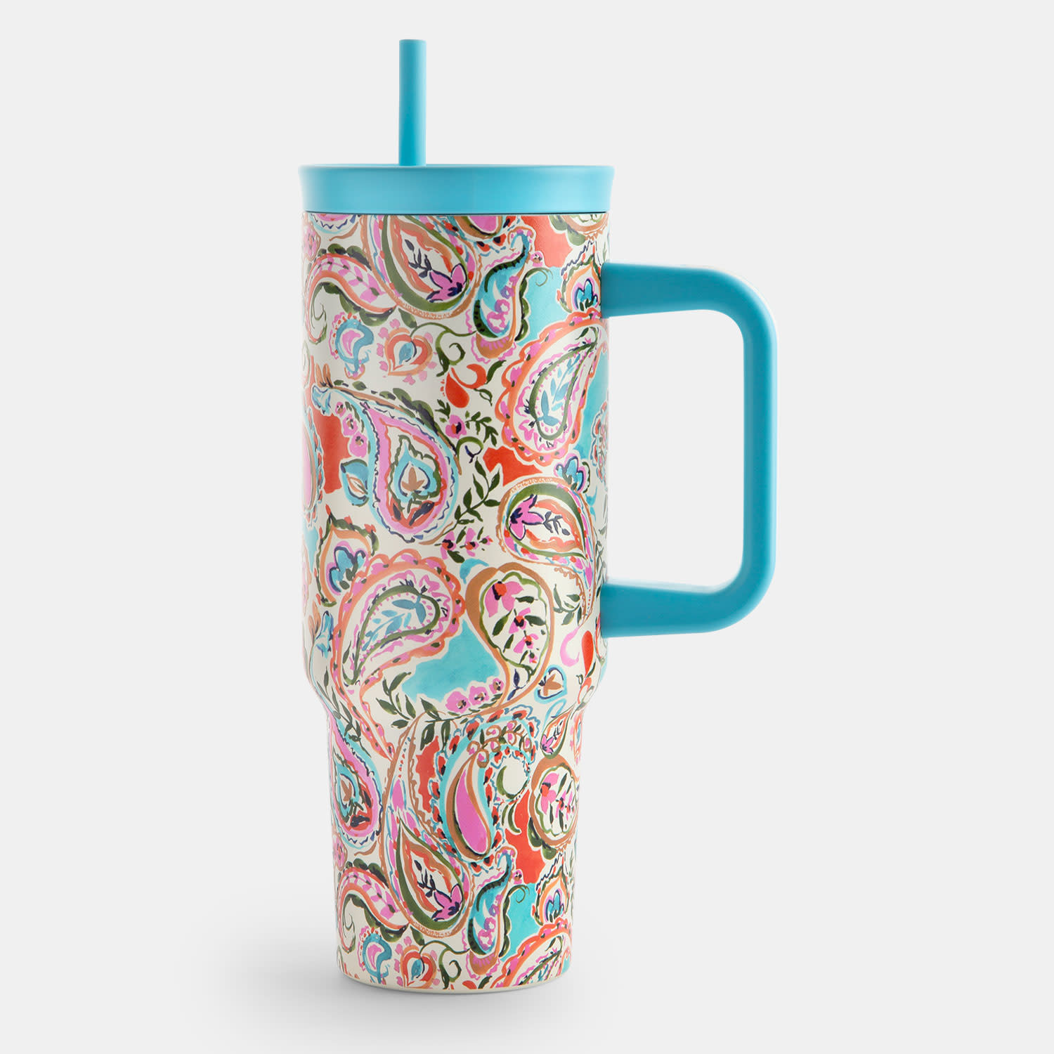 Εικόνα 1 του Sentio Παγούρι με Καλαμάκι 1200ml Paisley Light Blue