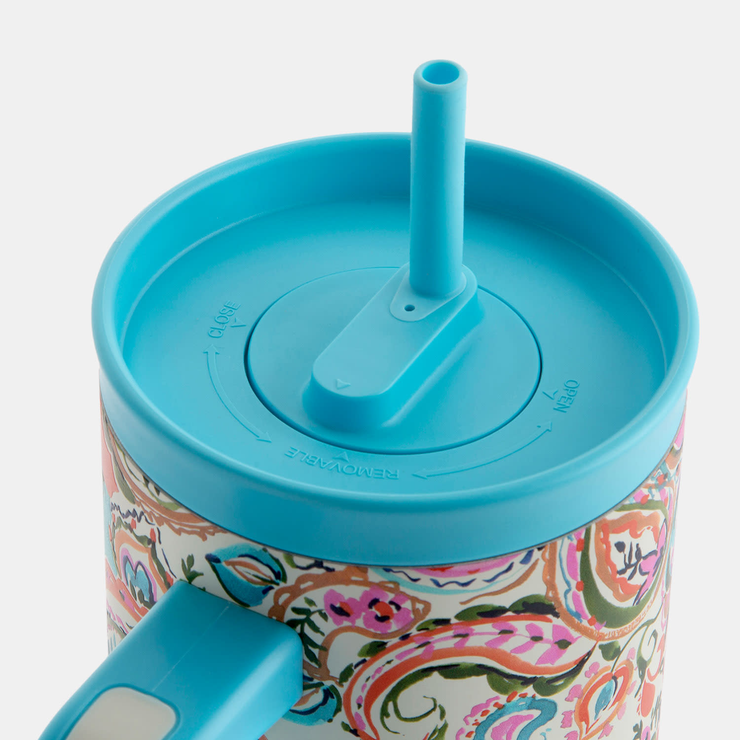 Εικόνα 2 του Sentio Παγούρι με Καλαμάκι 1200ml Paisley Light Blue