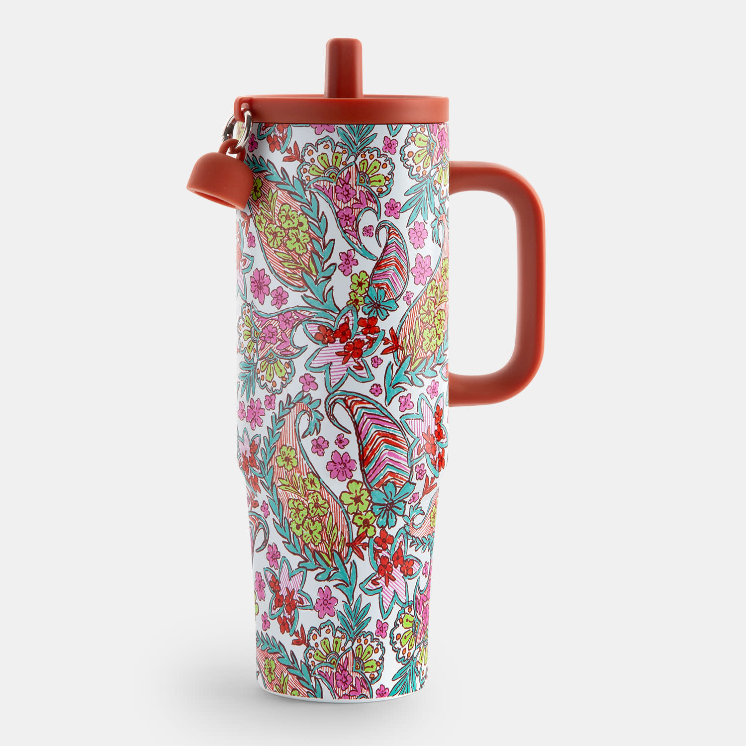 Sentio Παγούρι με Καλαμάκι 900ml Paisley White
