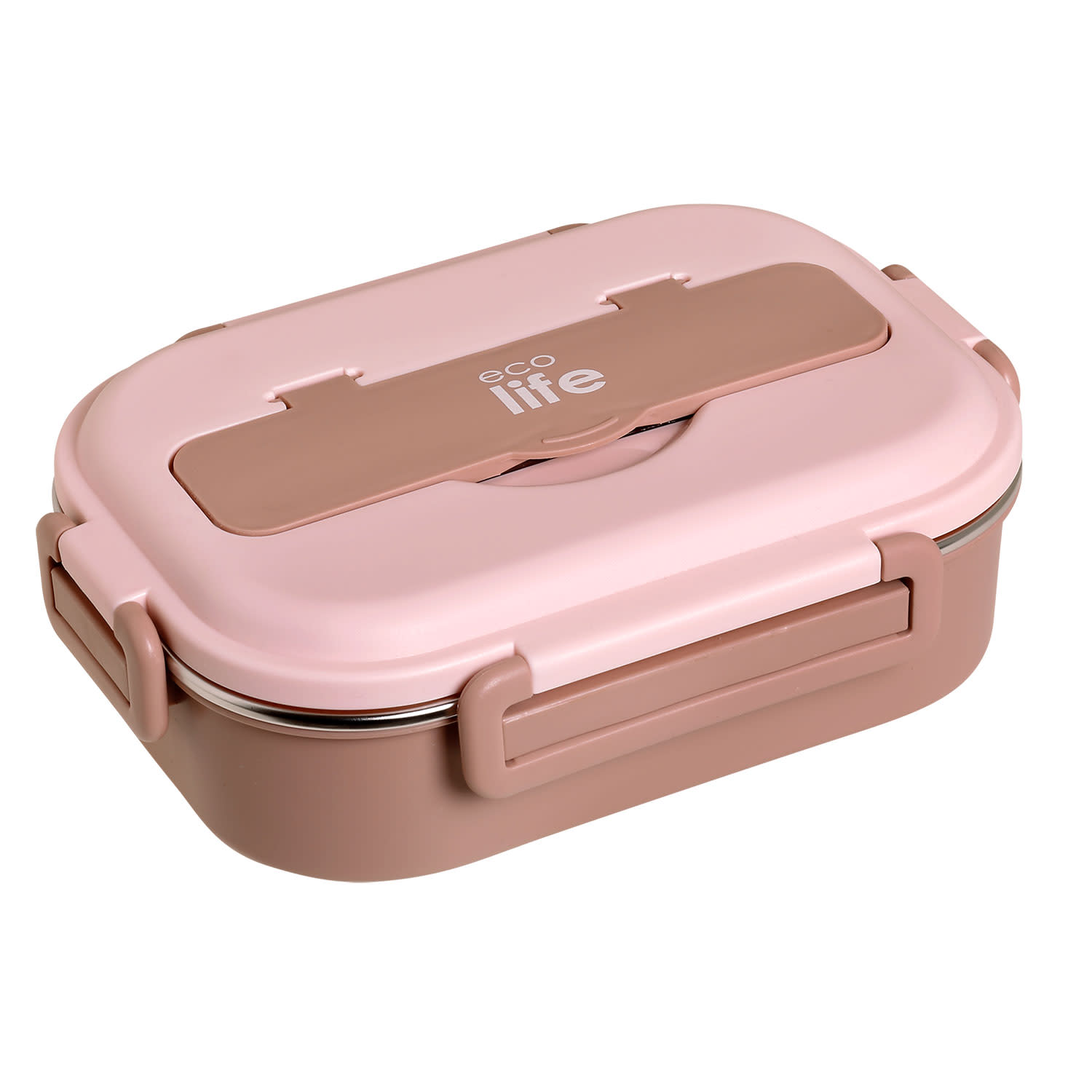 Ecolife Φαγητοδοχείο 3Θ 1L Ροζ