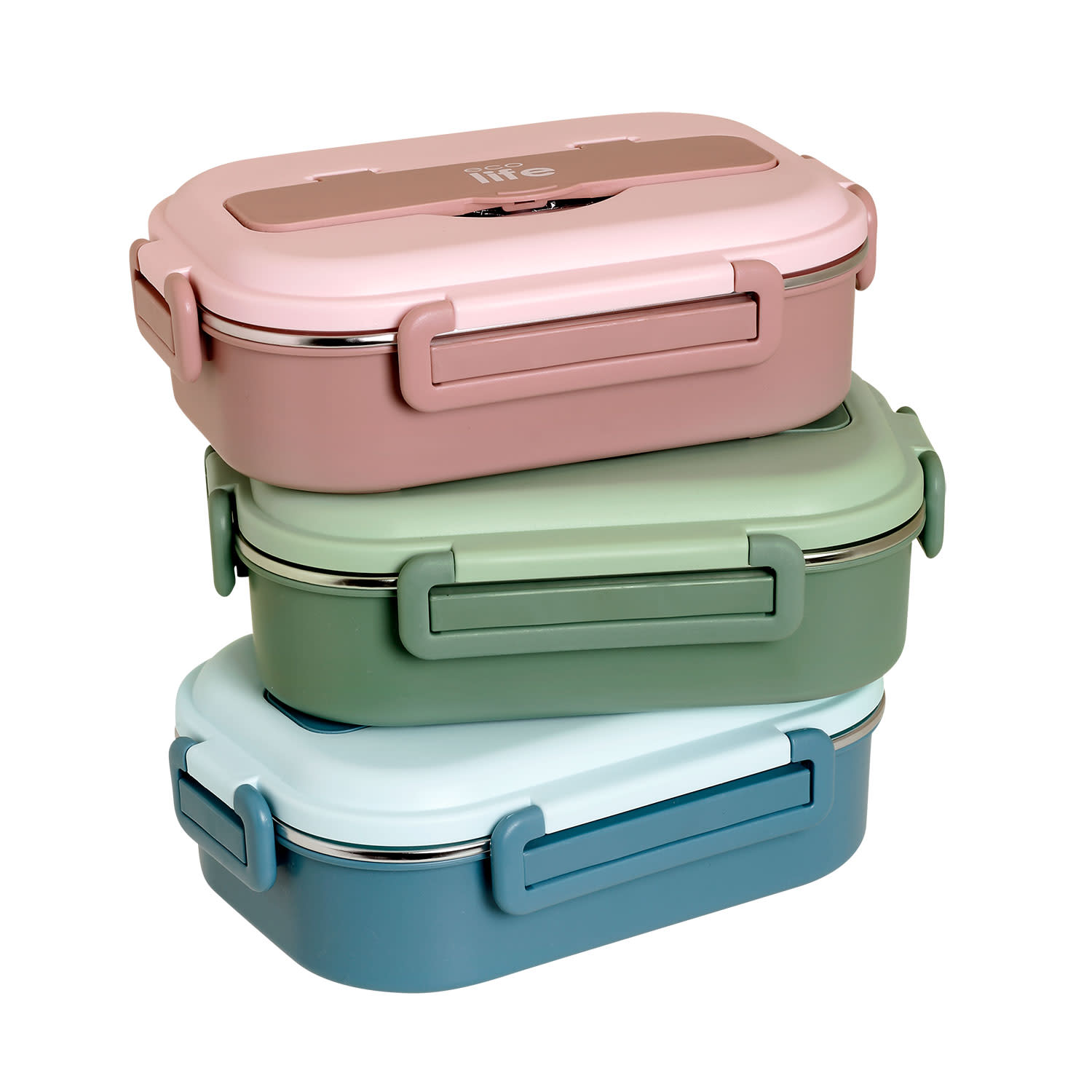 Εικόνα 4 του Ecolife Φαγητοδοχείο 3Θ 1L Ροζ