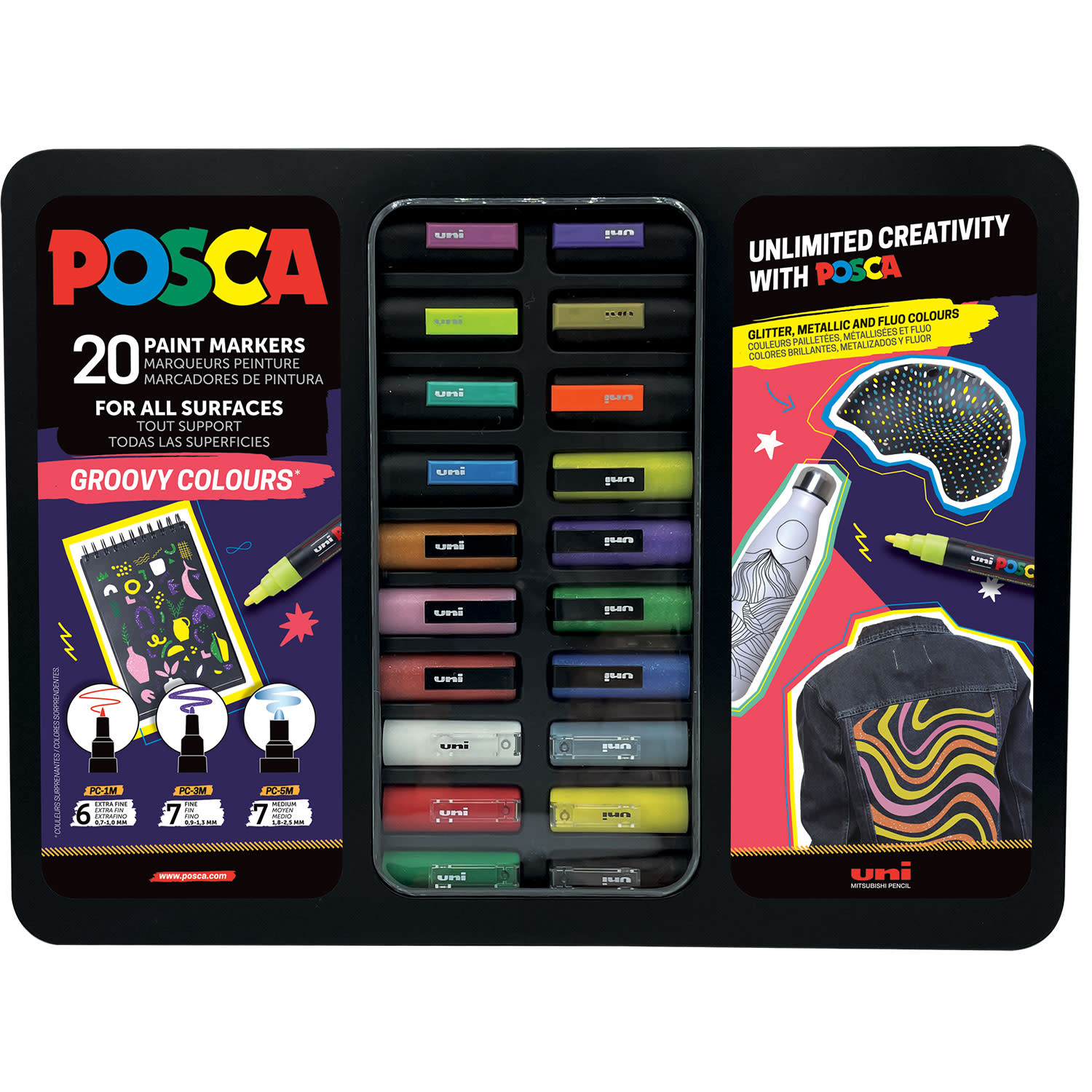 Εικόνα 1 του Uni-Ball Posca Μαρκαδόροι Ζωγραφικής Groovy Colours 20τεμ.