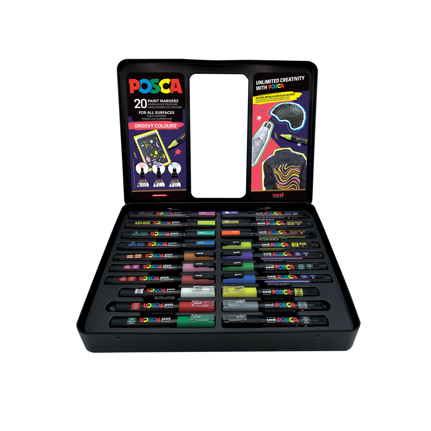 Εικόνα 2 του Uni-Ball Posca Μαρκαδόροι Ζωγραφικής Groovy Colours 20τεμ.