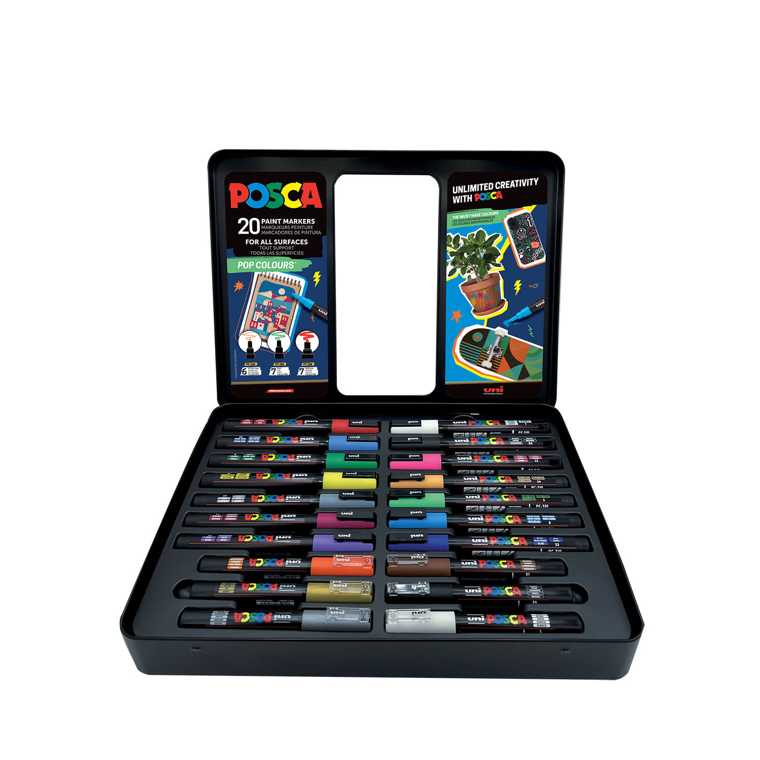 Εικόνα 2 του Uni-Ball Posca Μαρκαδόροι Ζωγραφικής Pop Colours 20τεμ.