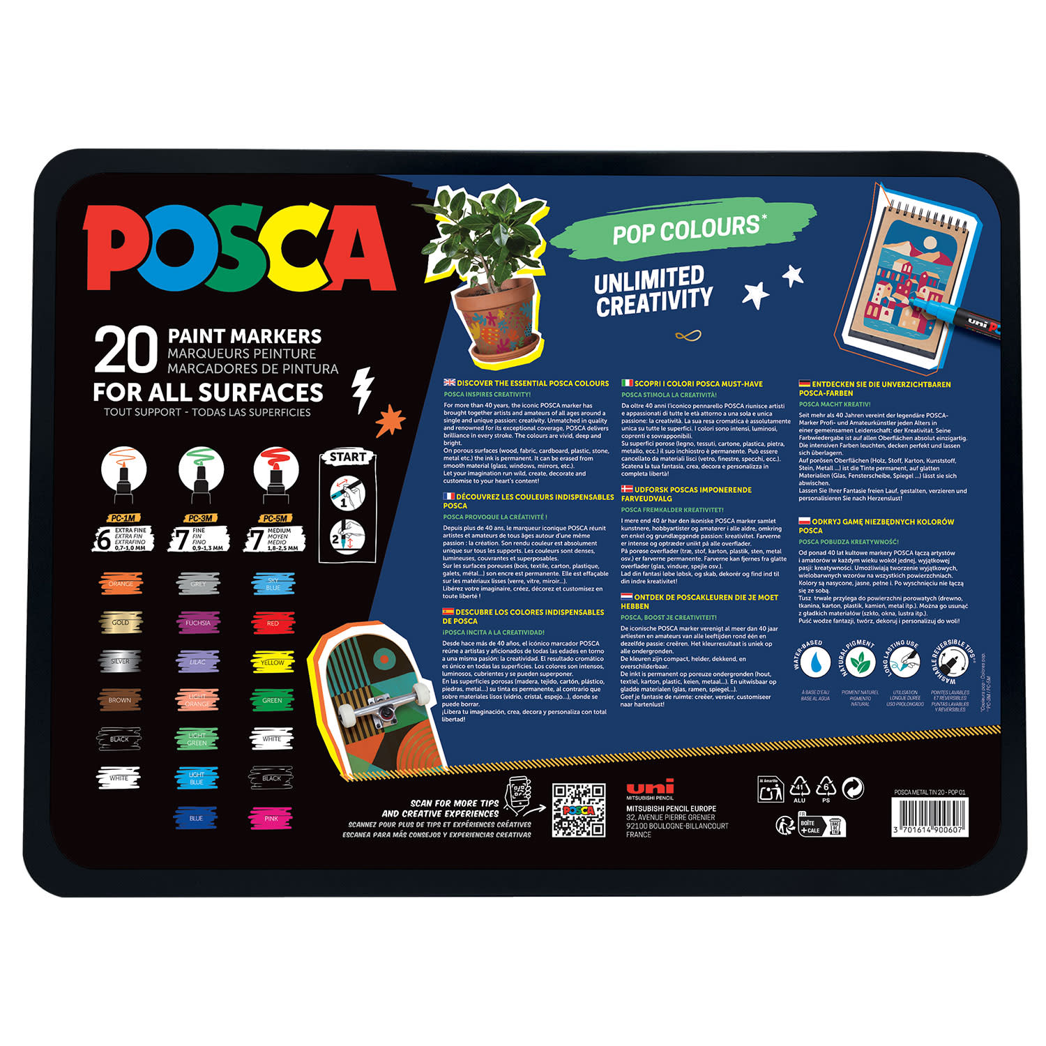 Εικόνα 3 του Uni-Ball Posca Μαρκαδόροι Ζωγραφικής Pop Colours 20τεμ.
