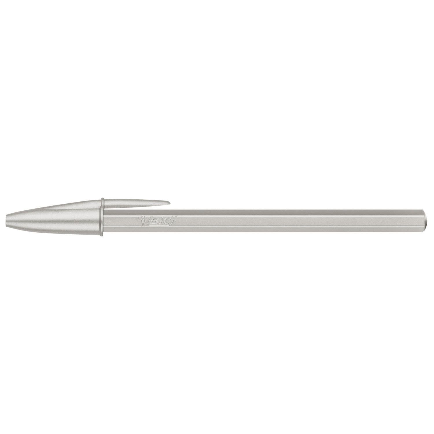 Bic Στυλό Διαρκείας Cristal Glace Silver Πάχος Μύτης 1.0mm