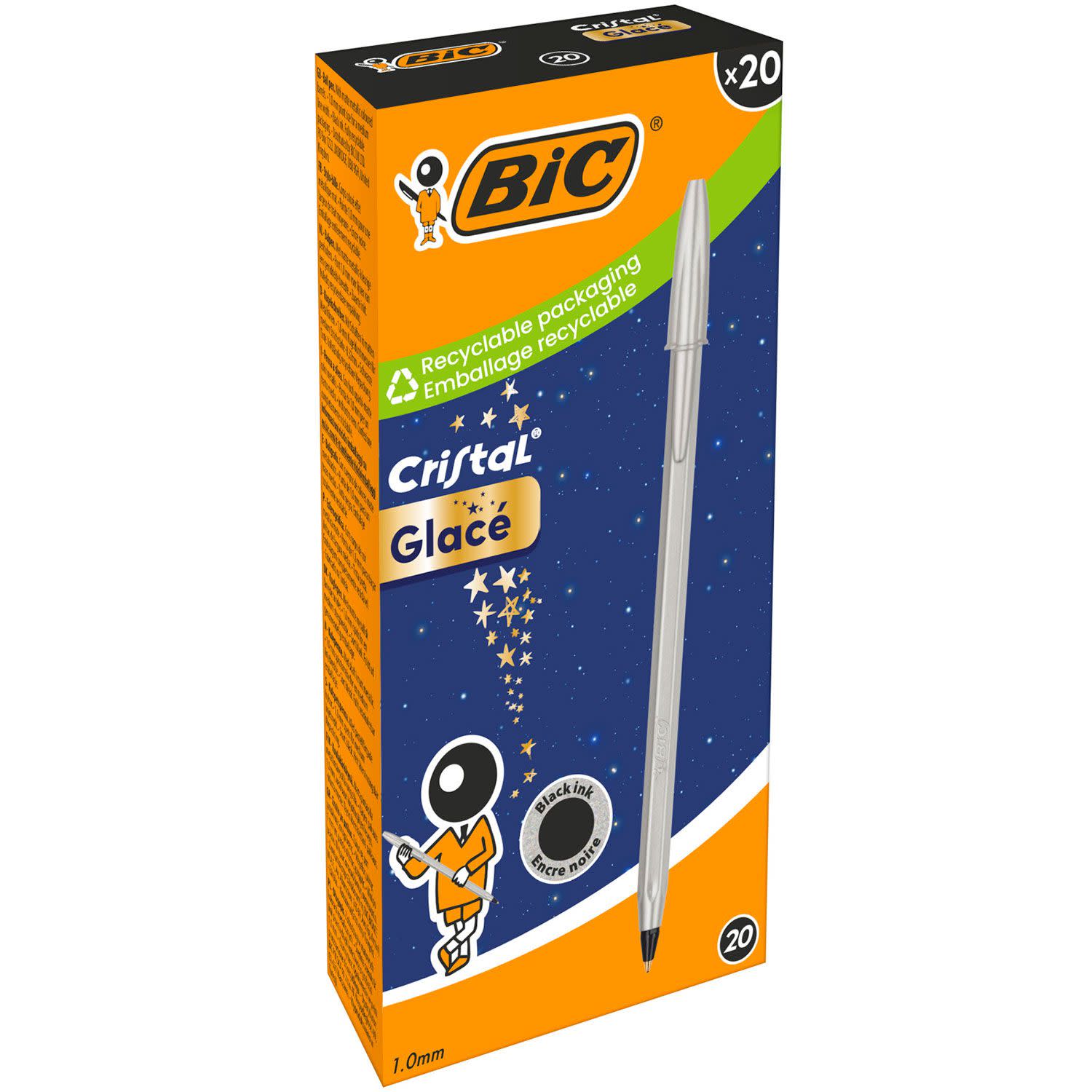 Εικόνα 3 του Bic Στυλό Διαρκείας Cristal Glace Silver Πάχος Μύτης 1.0mm