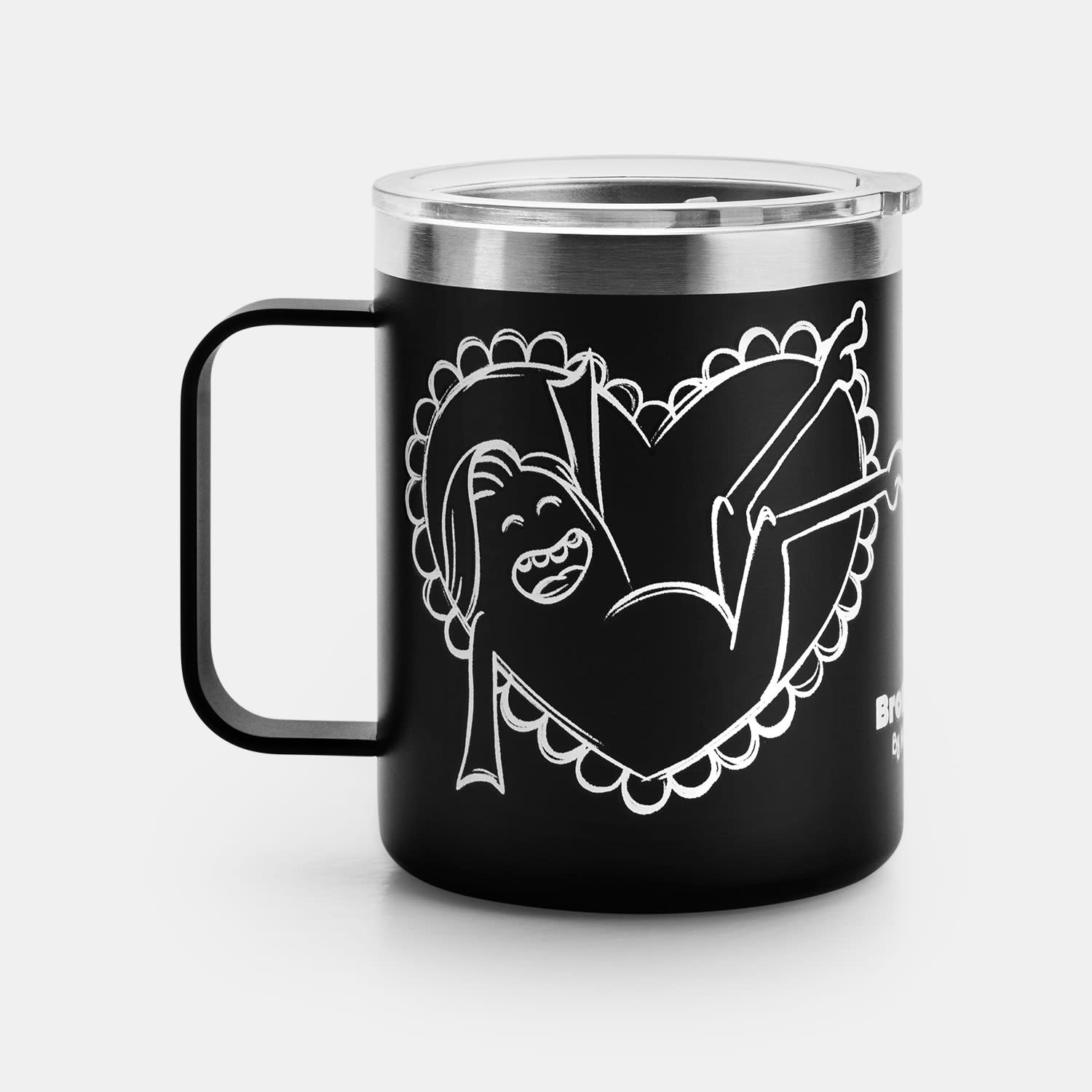 Sentio Κούπα Ταξιδίου 400ml Μαύρη Brotherakia by Μικρή Ολλανδέζα